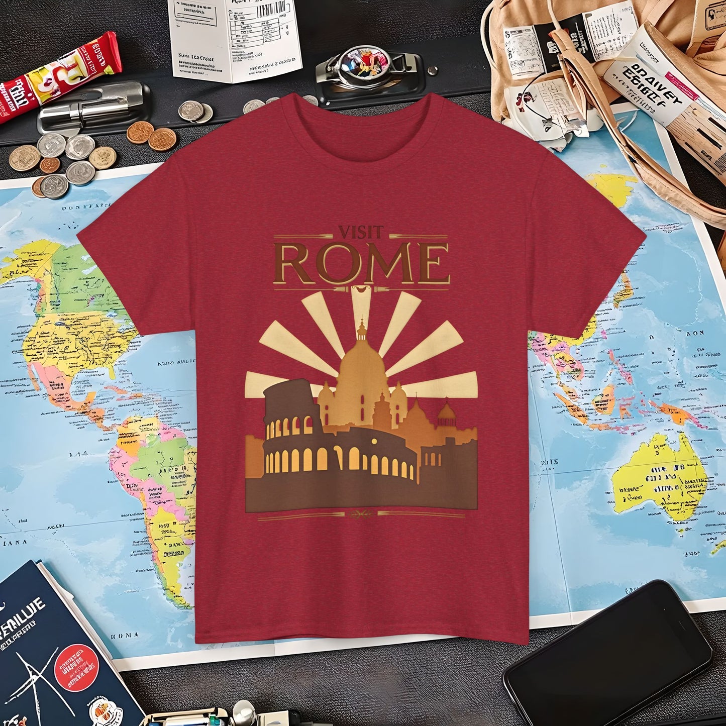 Rome Vintage Air Travel T-Shirts | Jetsetter, Airport, and International Flight Tees