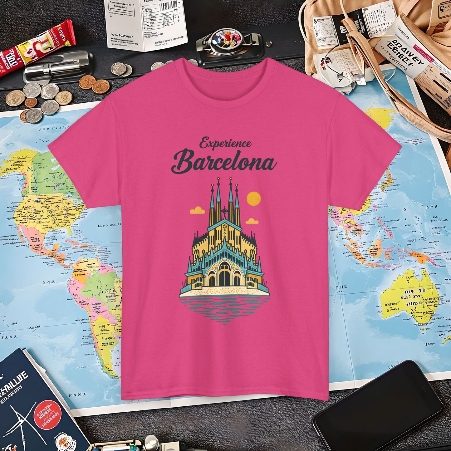 Barcelona Beauty Air Travel T-Shirts | Jetsetter, Airport, and International Flight Tees
