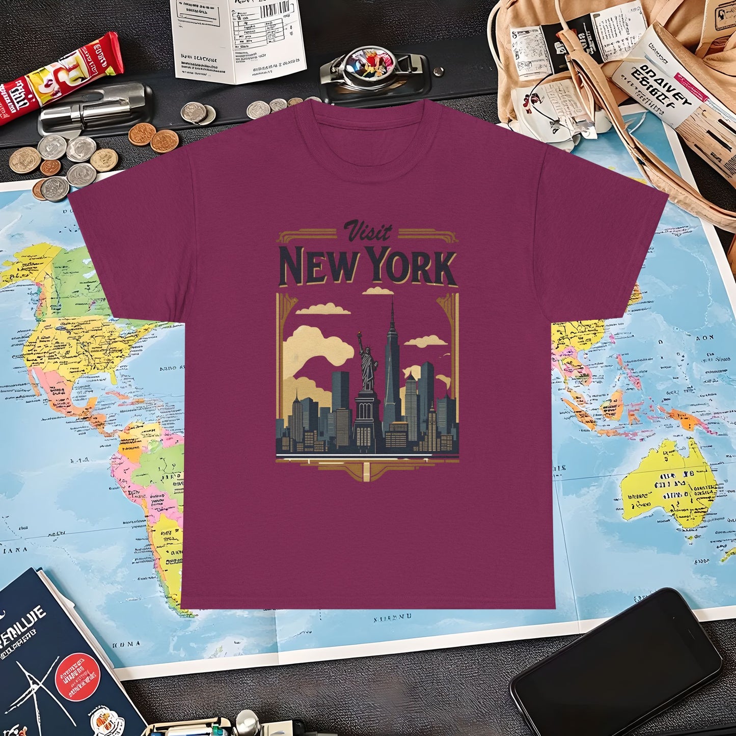 Art Deco NYC Air Travel T-Shirts | Jetsetter, Airport, and International Flight Tees