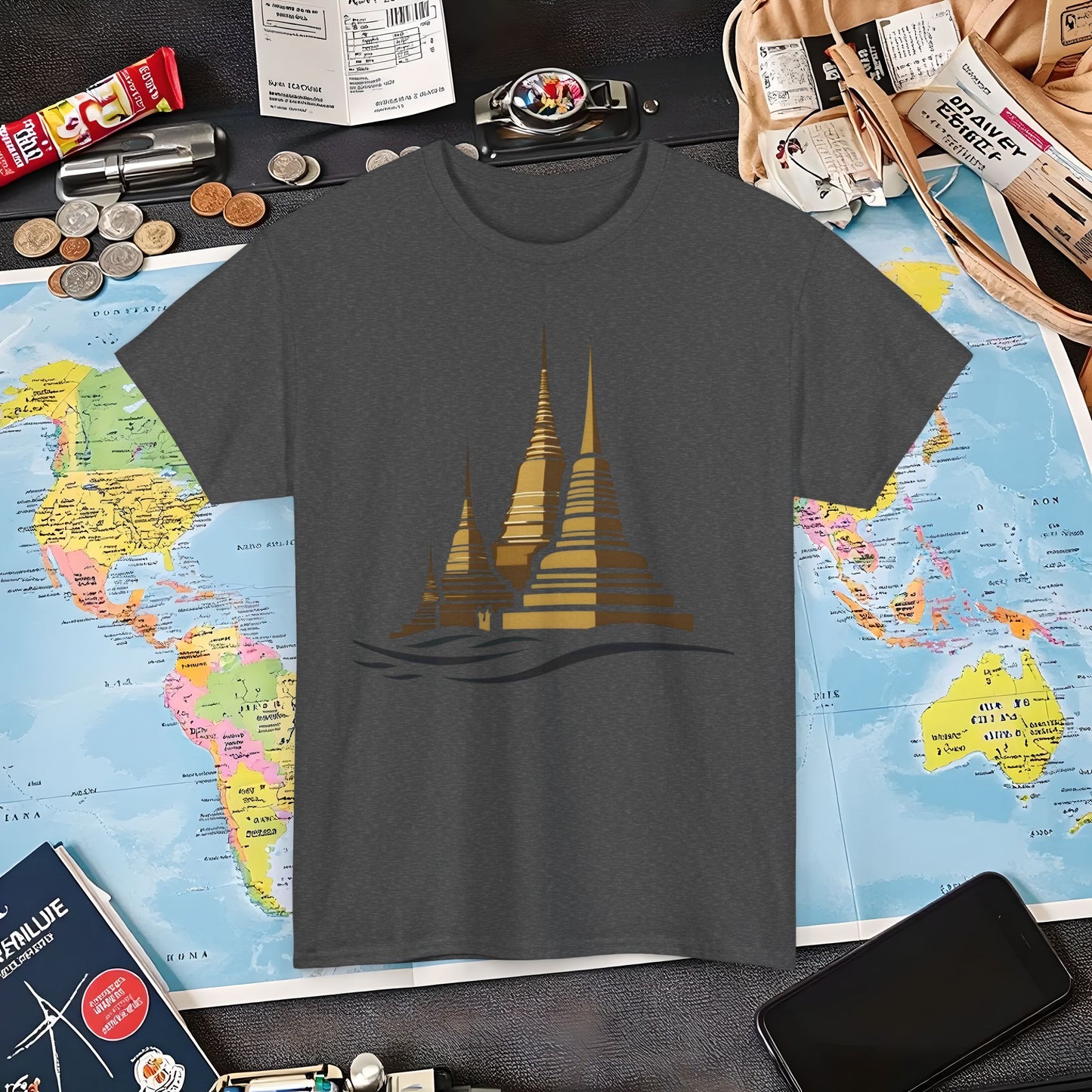 Temple Elegance Air Travel T-Shirts | Jetsetter, Airport, and International Flight Tees