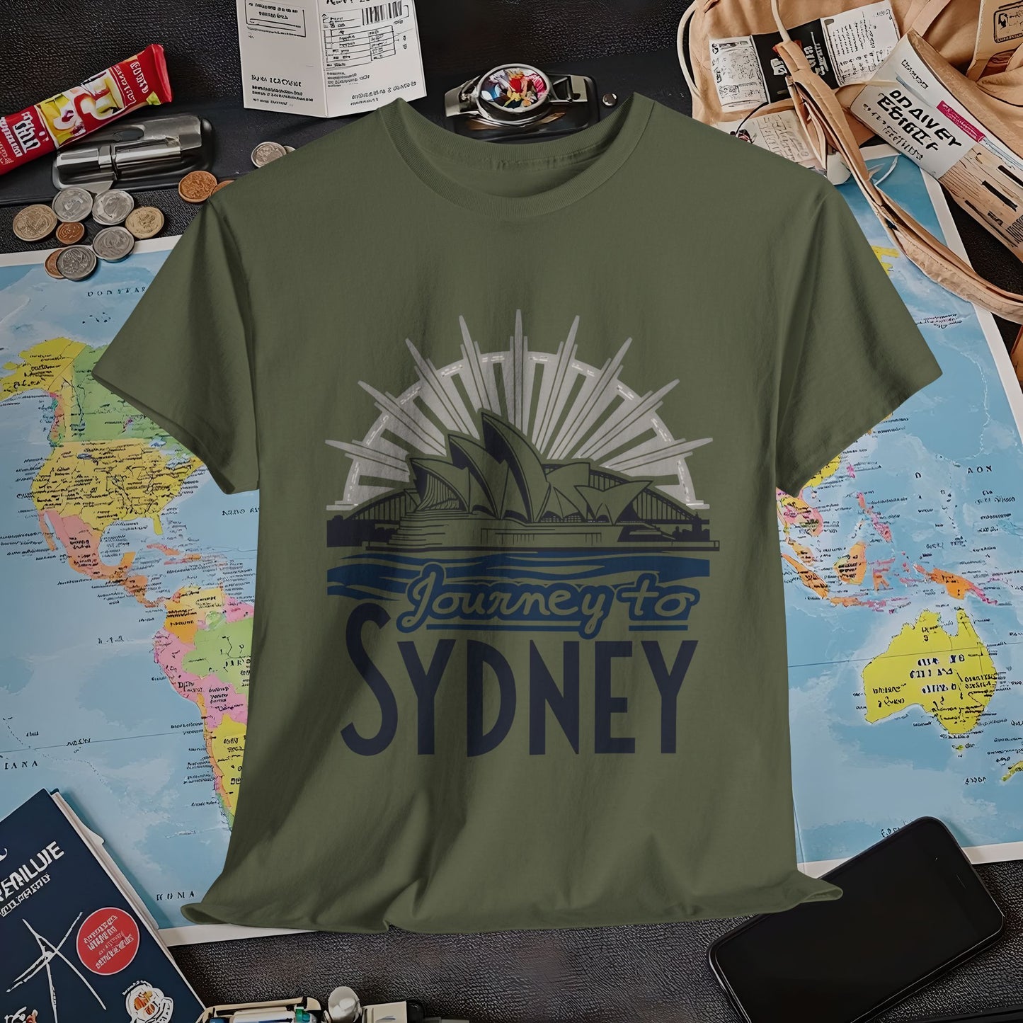 Sydney Elegance Air Travel T-Shirts | Jetsetter, Airport, and International Flight Tees