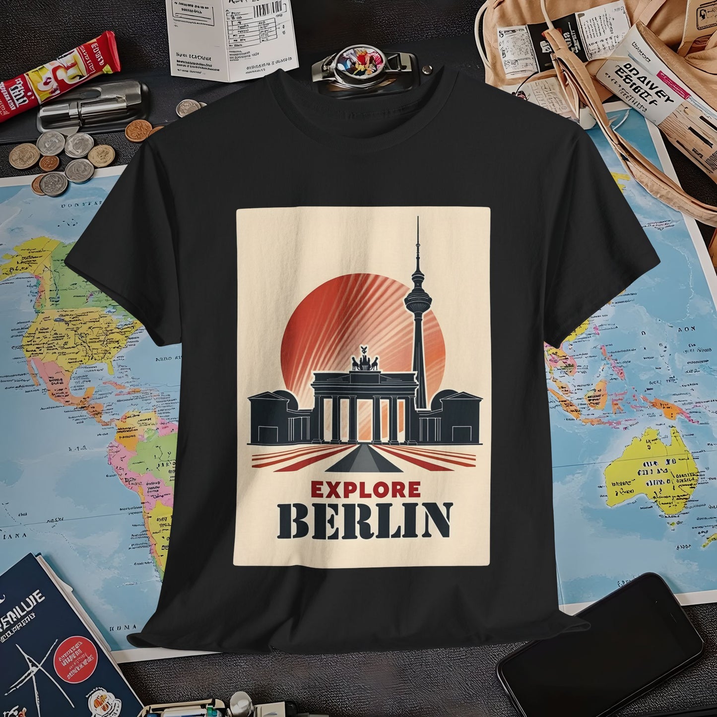 Berlin Deco Air Travel T-Shirts | Jetsetter, Airport, and International Flight Tees