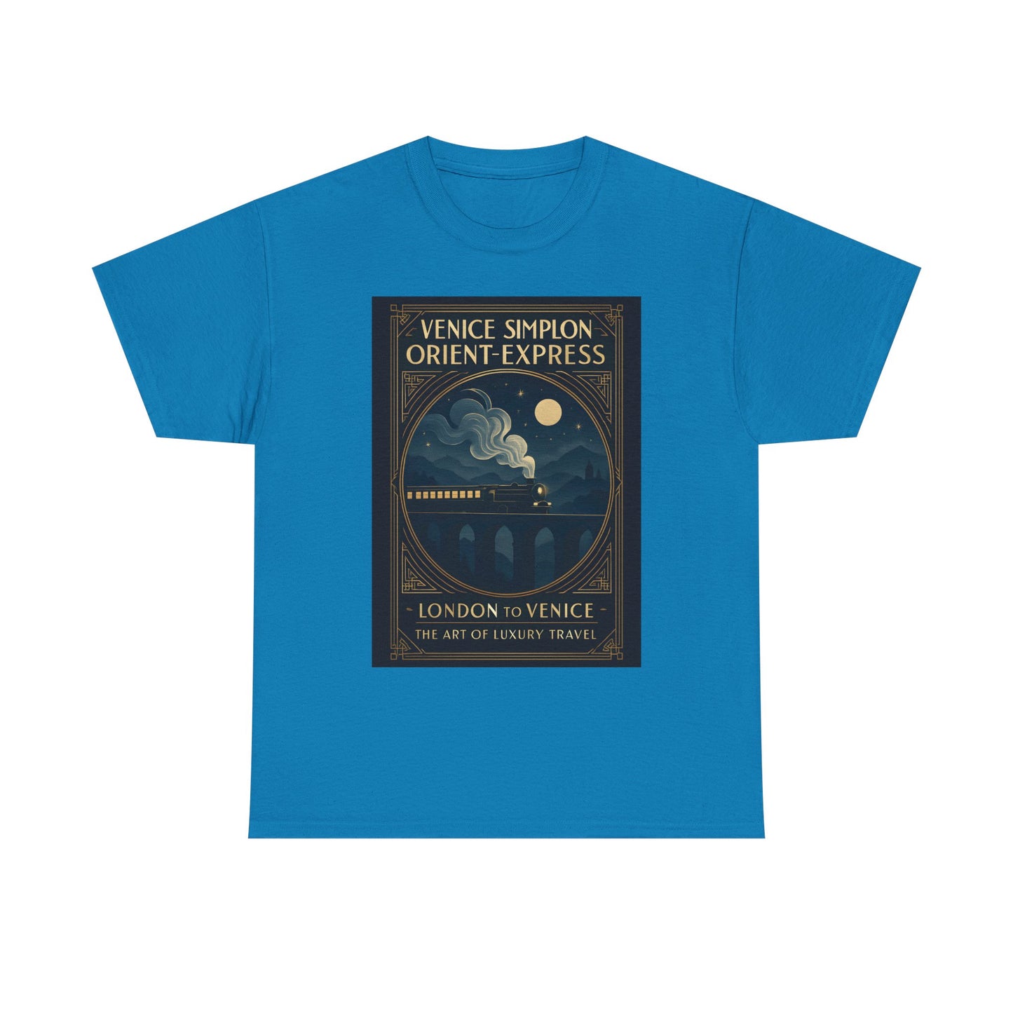 Orient Express at Night – Art Deco Venice Simplon Midnight Train Tee Road Trip & Vehicle Travel T-Shirts | Car, RV, and Motorcycle Adventure Tees