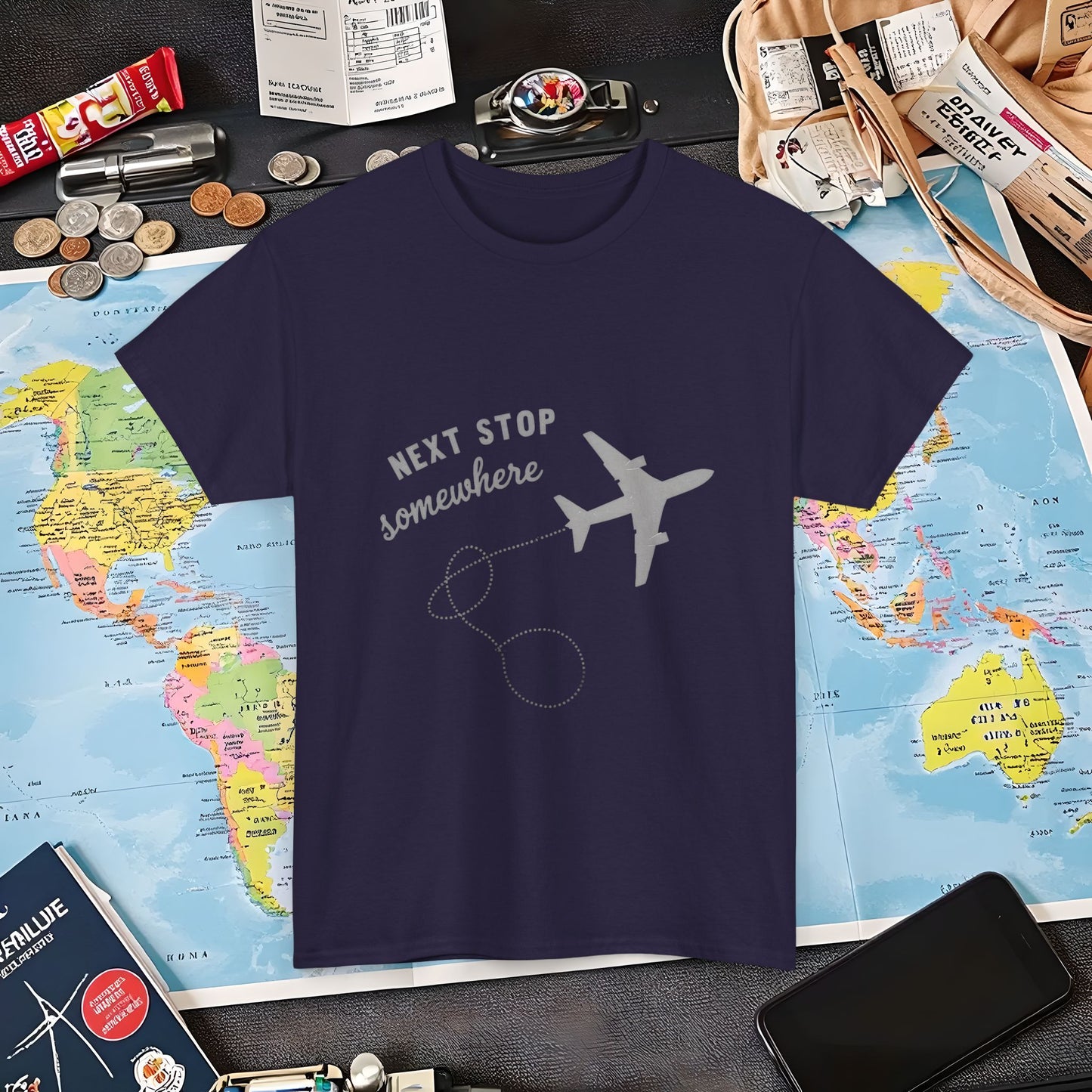 Next Stop... Somewhere, Air Travel T-Shirts | Jetsetter, Airport, and International Flight Tees