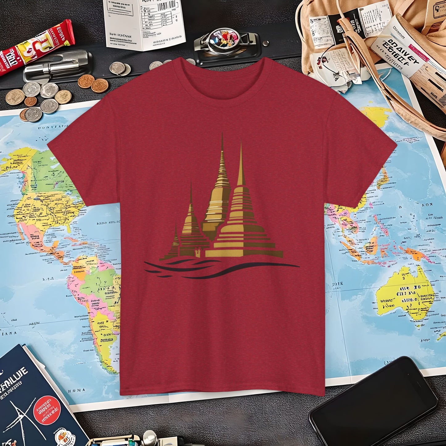 Temple Elegance Air Travel T-Shirts | Jetsetter, Airport, and International Flight Tees