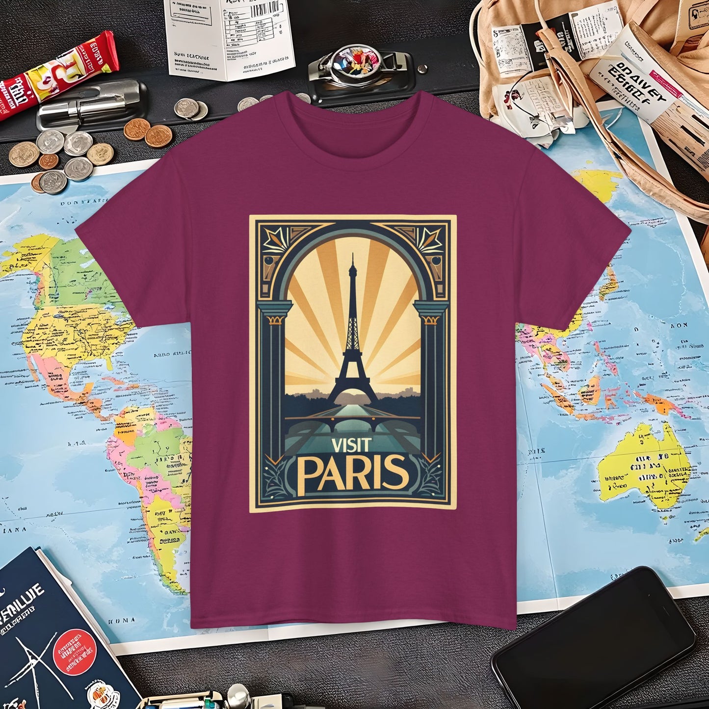 Paris Elegance Air Travel T-Shirts | Jetsetter, Airport, and International Flight Tees