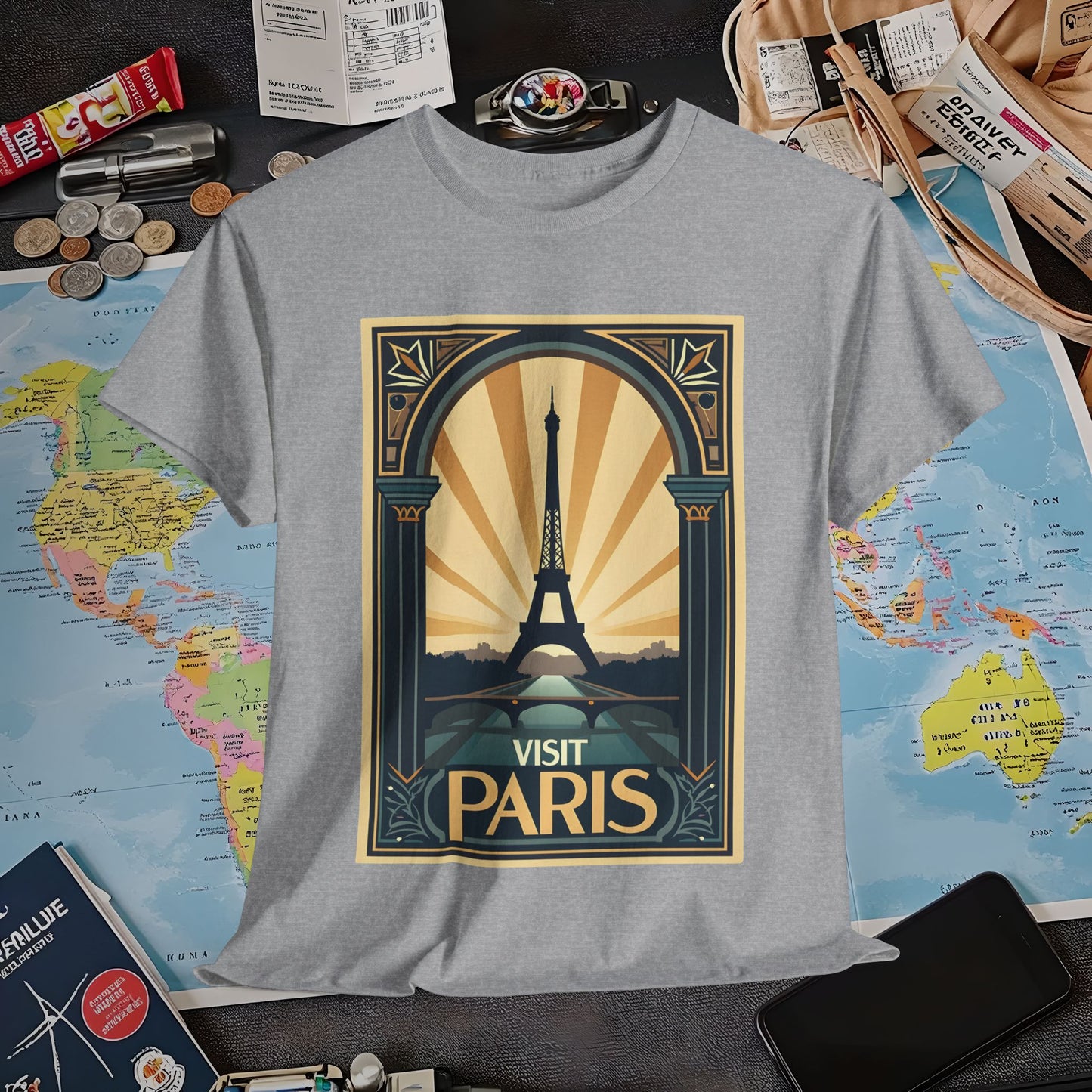 Paris Elegance Air Travel T-Shirts | Jetsetter, Airport, and International Flight Tees