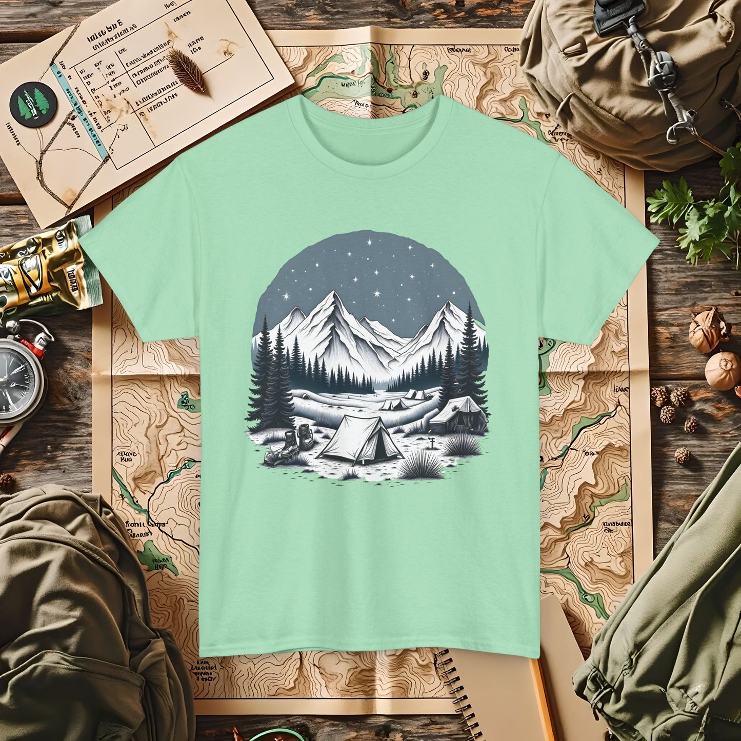 Rustic Outdoor Adventure T-Shirts | Camping, Hiking, Rafting & Kayaking Tees for Nature Lovers