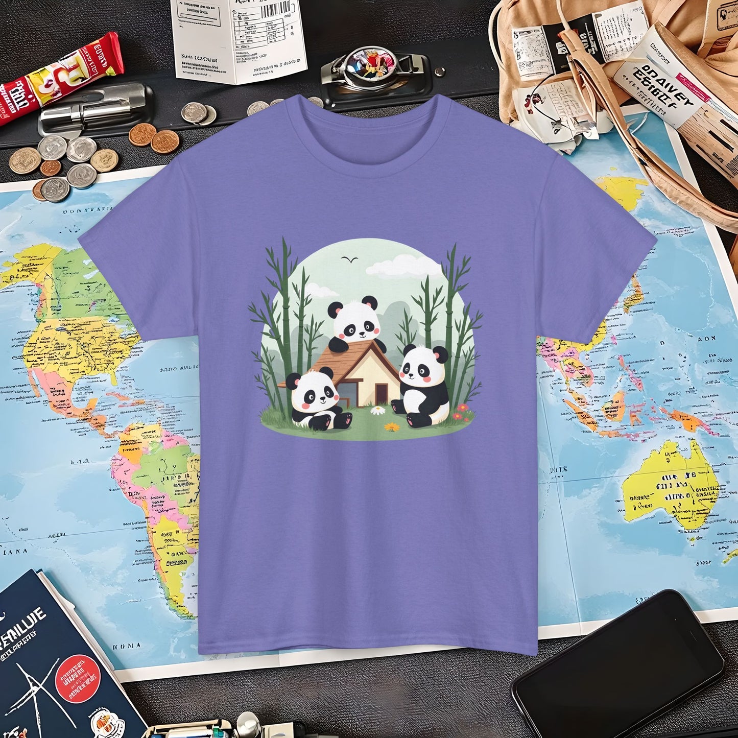 Panda Paradise Air Travel T-Shirts | Jetsetter, Airport, and International Flight Tees