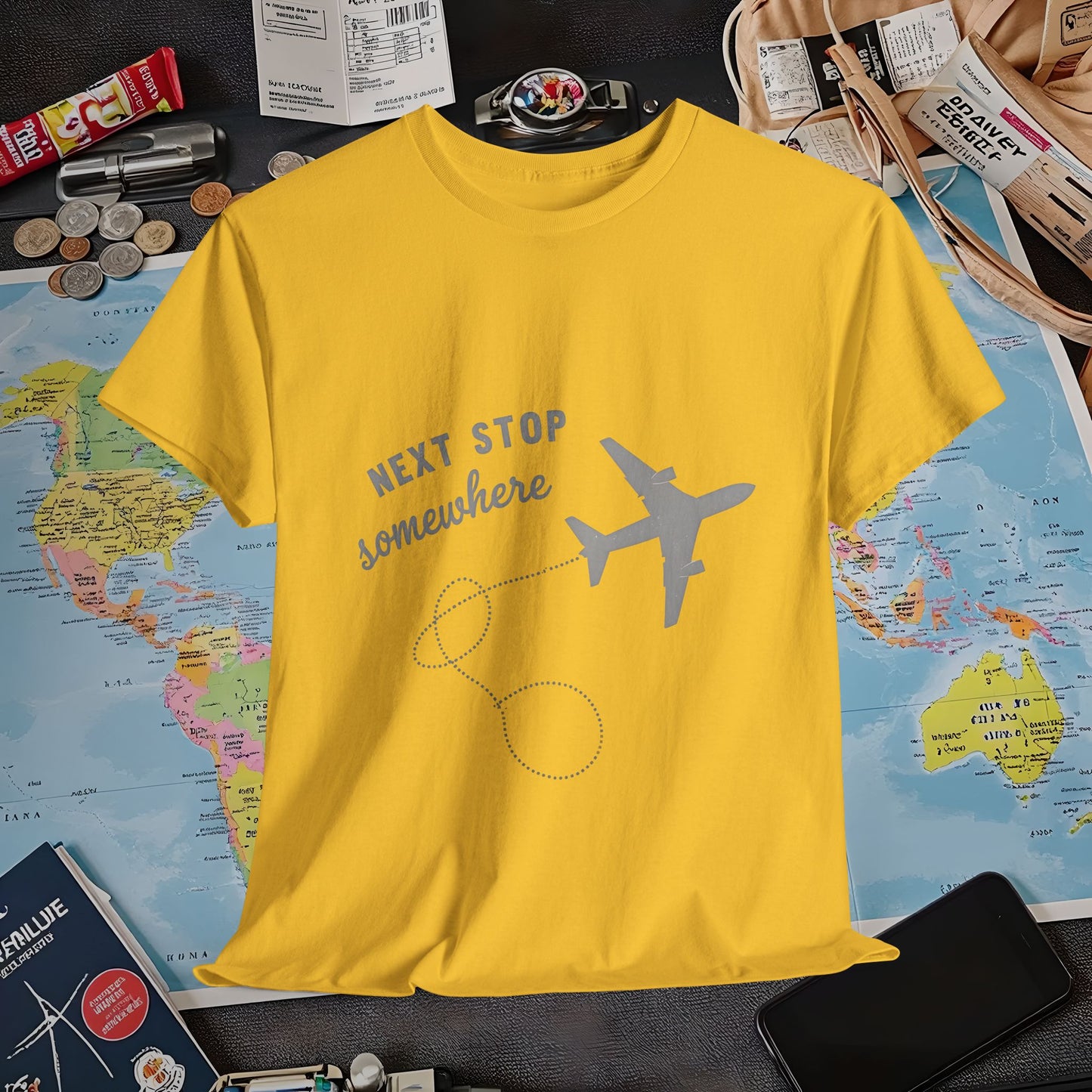 Next Stop... Somewhere, Air Travel T-Shirts | Jetsetter, Airport, and International Flight Tees