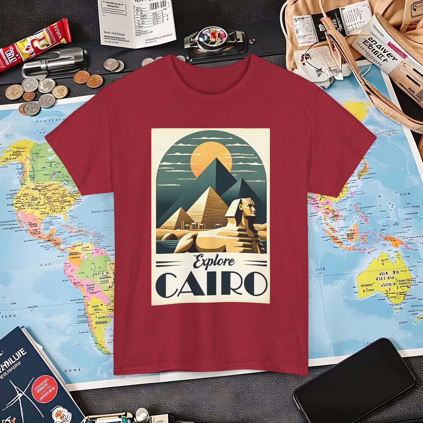 Cairo Elegance Air Travel T-Shirts | Jetsetter, Airport, and International Flight Tees