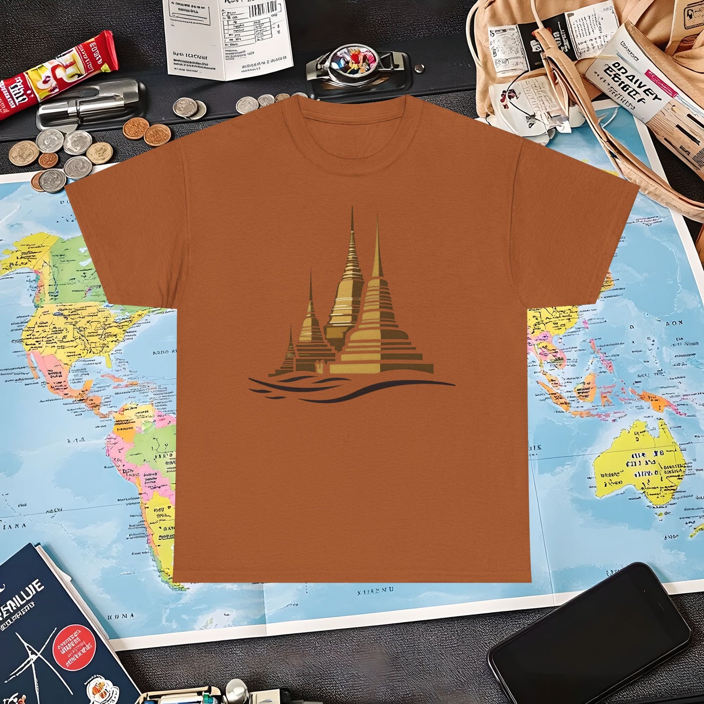 Temple Elegance Air Travel T-Shirts | Jetsetter, Airport, and International Flight Tees