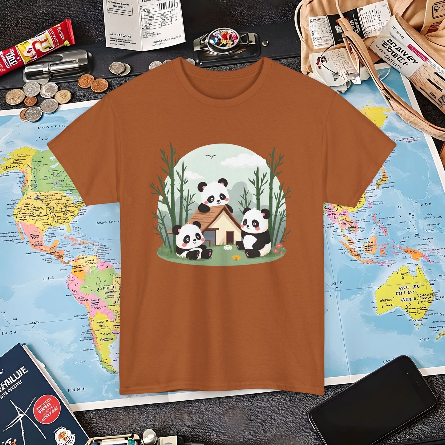 Panda Paradise Air Travel T-Shirts | Jetsetter, Airport, and International Flight Tees