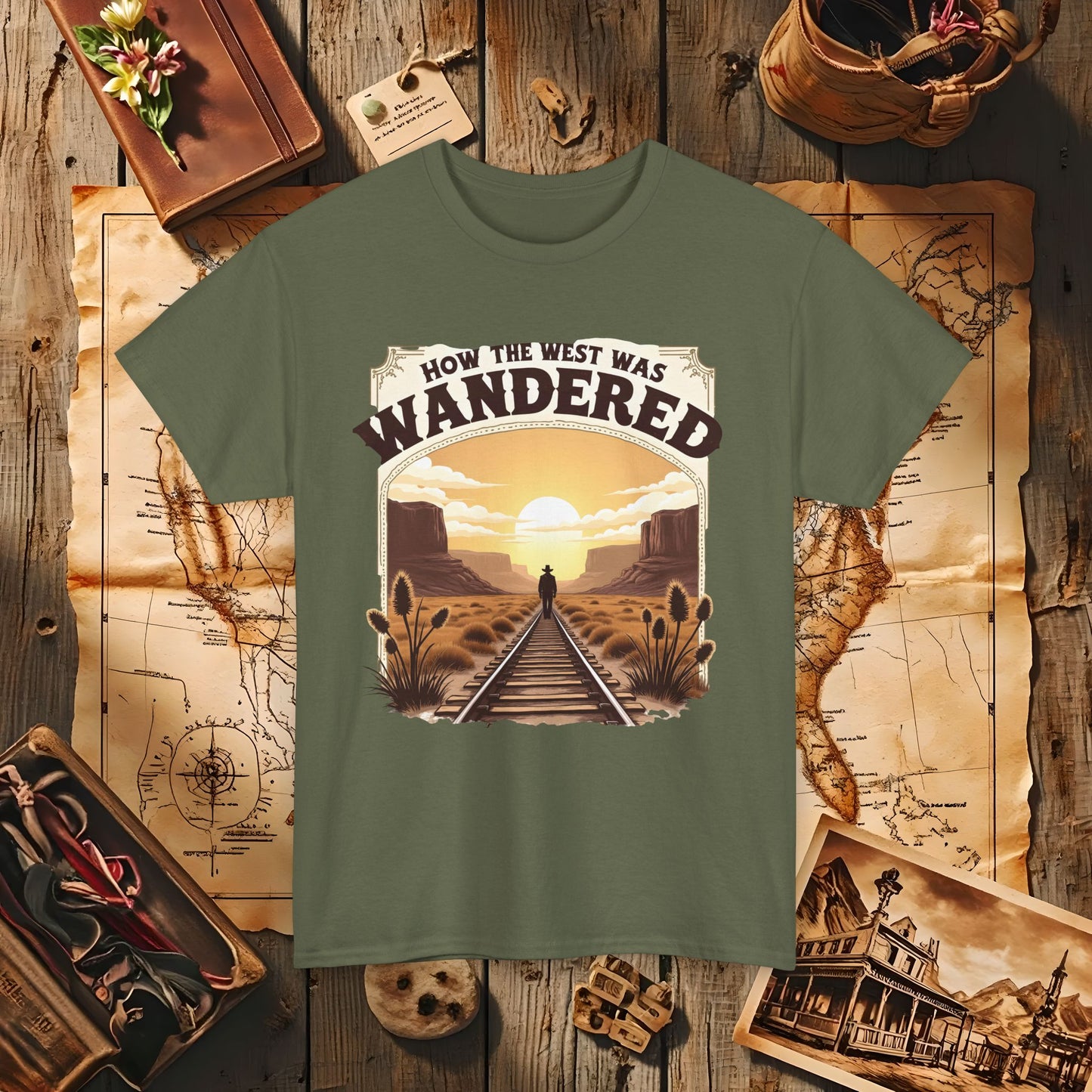 How the West was Wandered Western Travel T-Shirts | Desert, Ghost Town, and Cowboy-Inspired Adventure Tees
