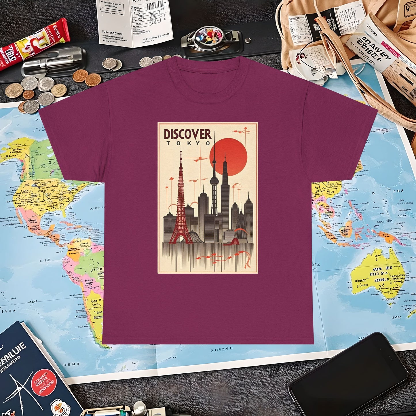 Tokyo Art Deco Air Travel T-Shirts | Jetsetter, Airport, and International Flight Tees