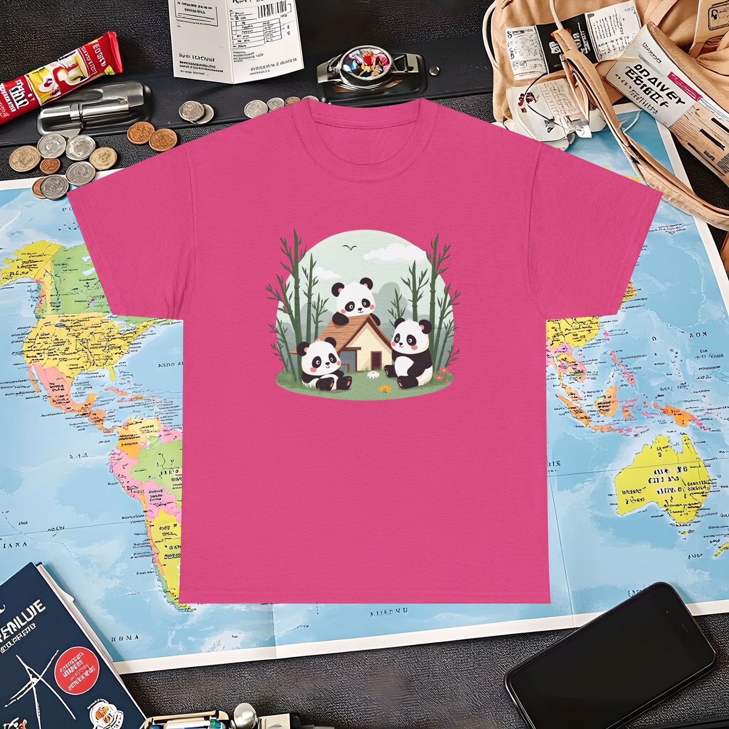 Panda Paradise Air Travel T-Shirts | Jetsetter, Airport, and International Flight Tees