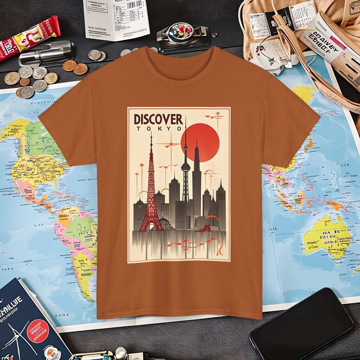 Tokyo Art Deco Air Travel T-Shirts | Jetsetter, Airport, and International Flight Tees