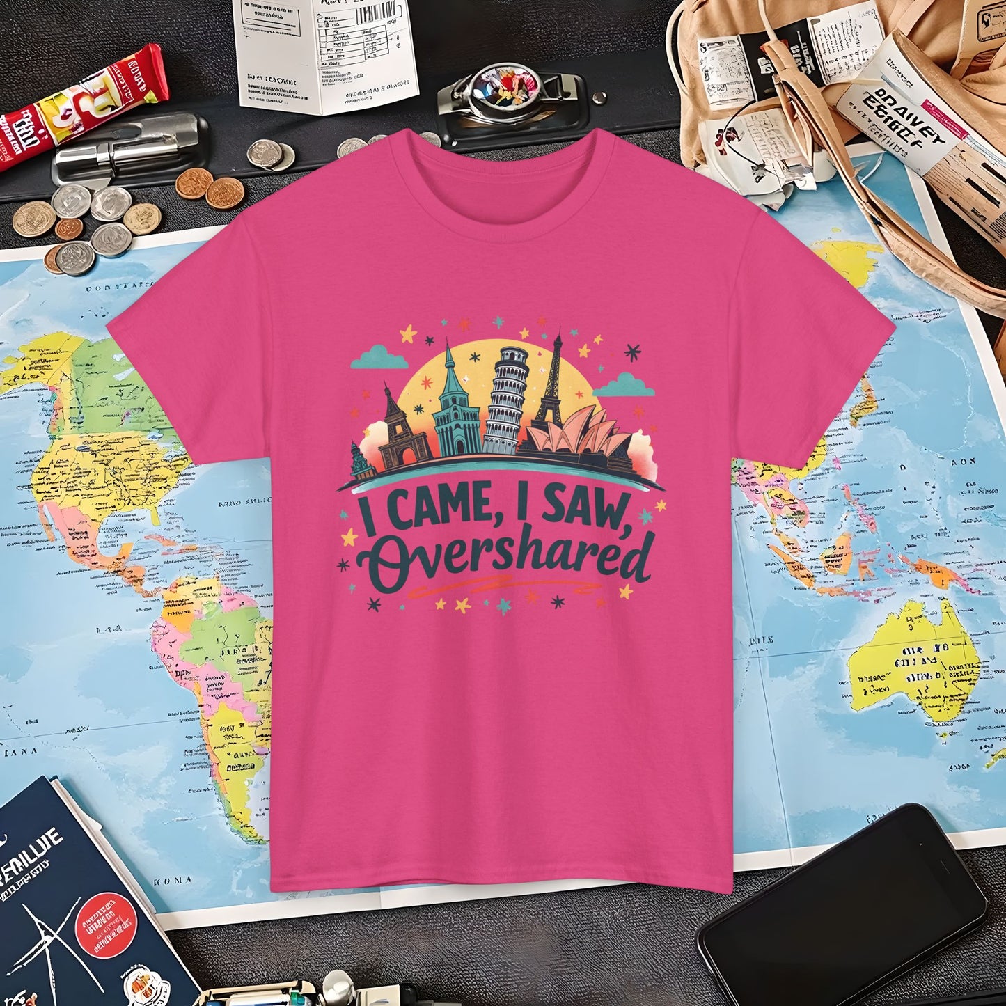 Overshare Vibe Air Travel T-Shirts | Jetsetter, Airport, and International Flight Tees