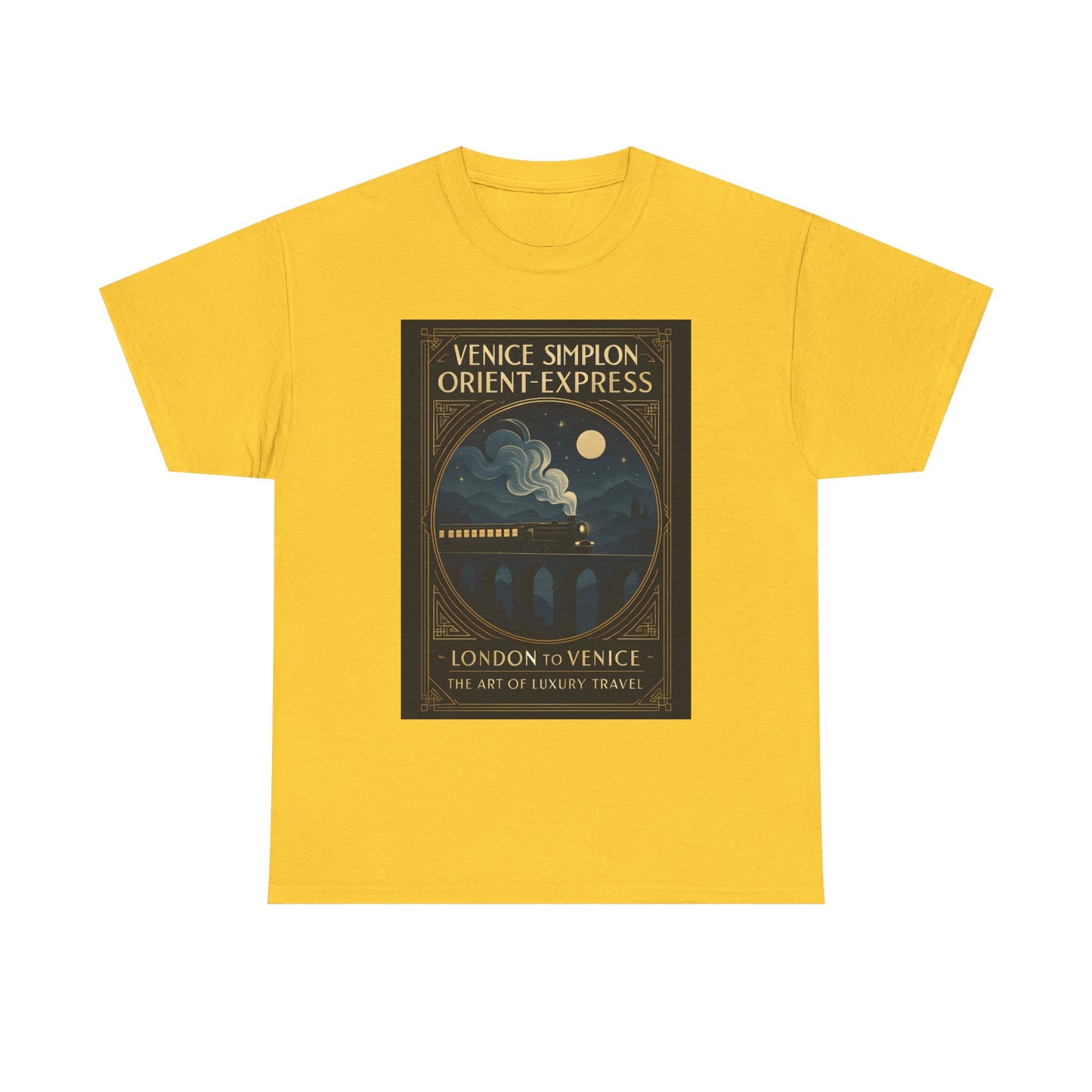 Orient Express at Night – Art Deco Venice Simplon Midnight Train Tee Road Trip & Vehicle Travel T-Shirts | Car, RV, and Motorcycle Adventure Tees
