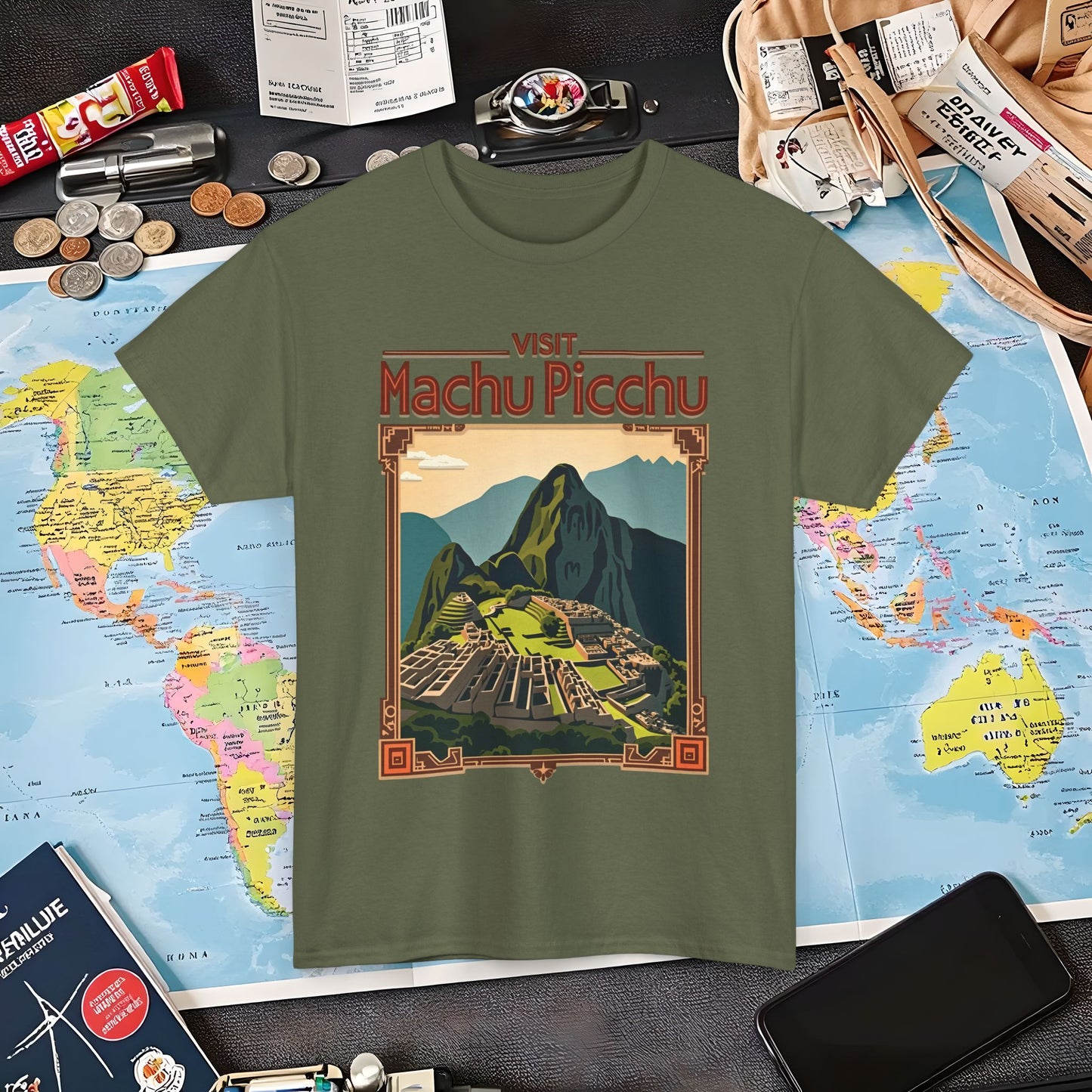 Machu Picchu Air Travel T-Shirts | Jetsetter, Airport, and International Flight Tees