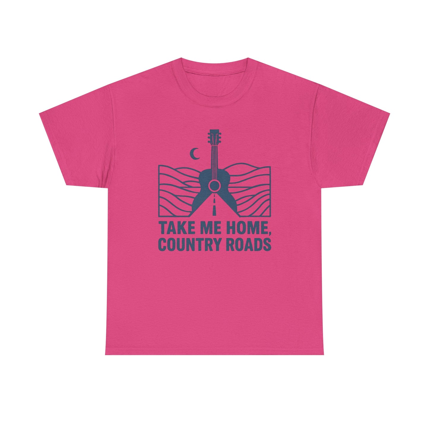 Take Me Home, Country Roads T-Shirt – Guitar Horizon & Open Highway Design Road Trip & Vehicle Travel T-Shirts | Car, RV, and Motorcycle Adventure Tees