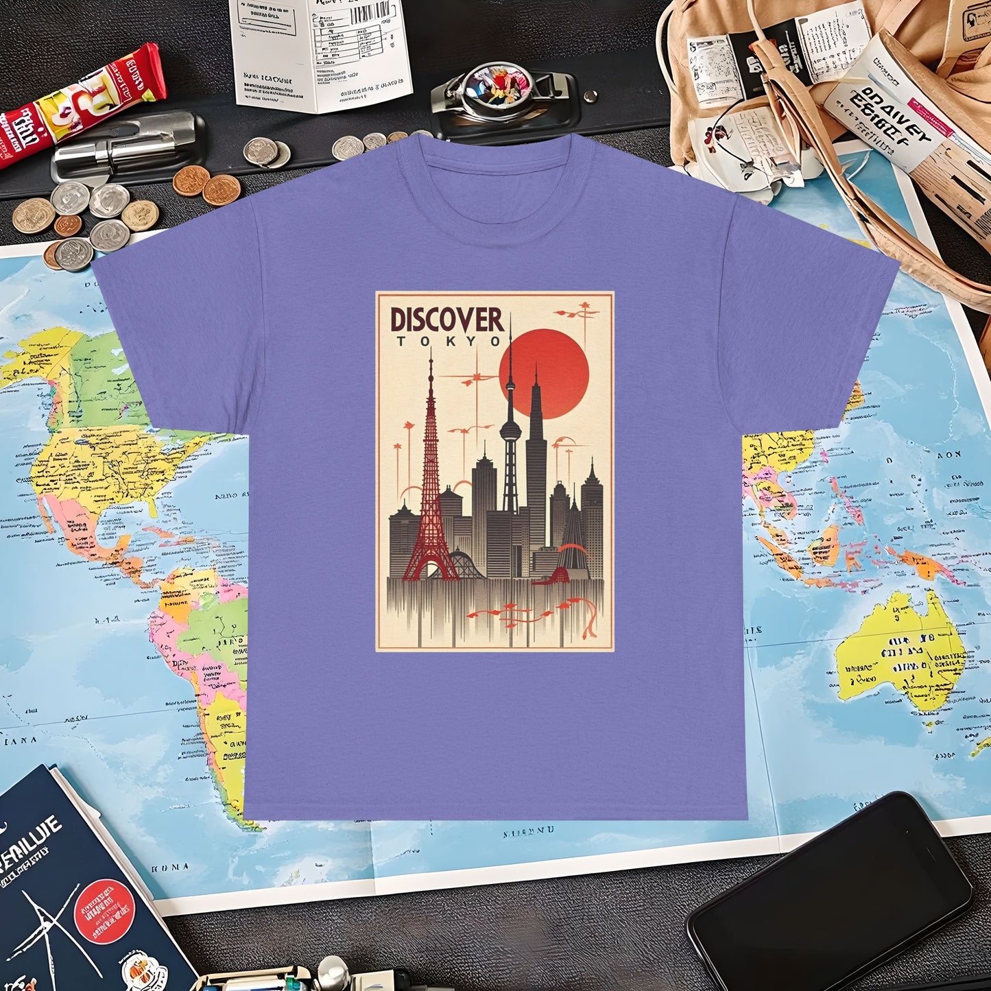 Tokyo Art Deco Air Travel T-Shirts | Jetsetter, Airport, and International Flight Tees