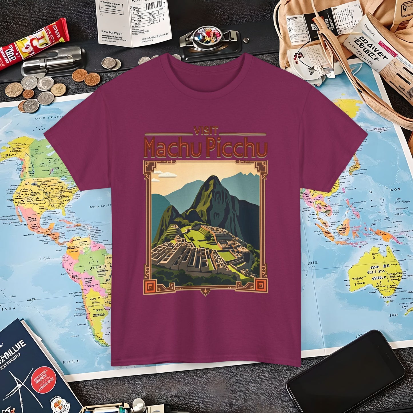 Machu Picchu Air Travel T-Shirts | Jetsetter, Airport, and International Flight Tees