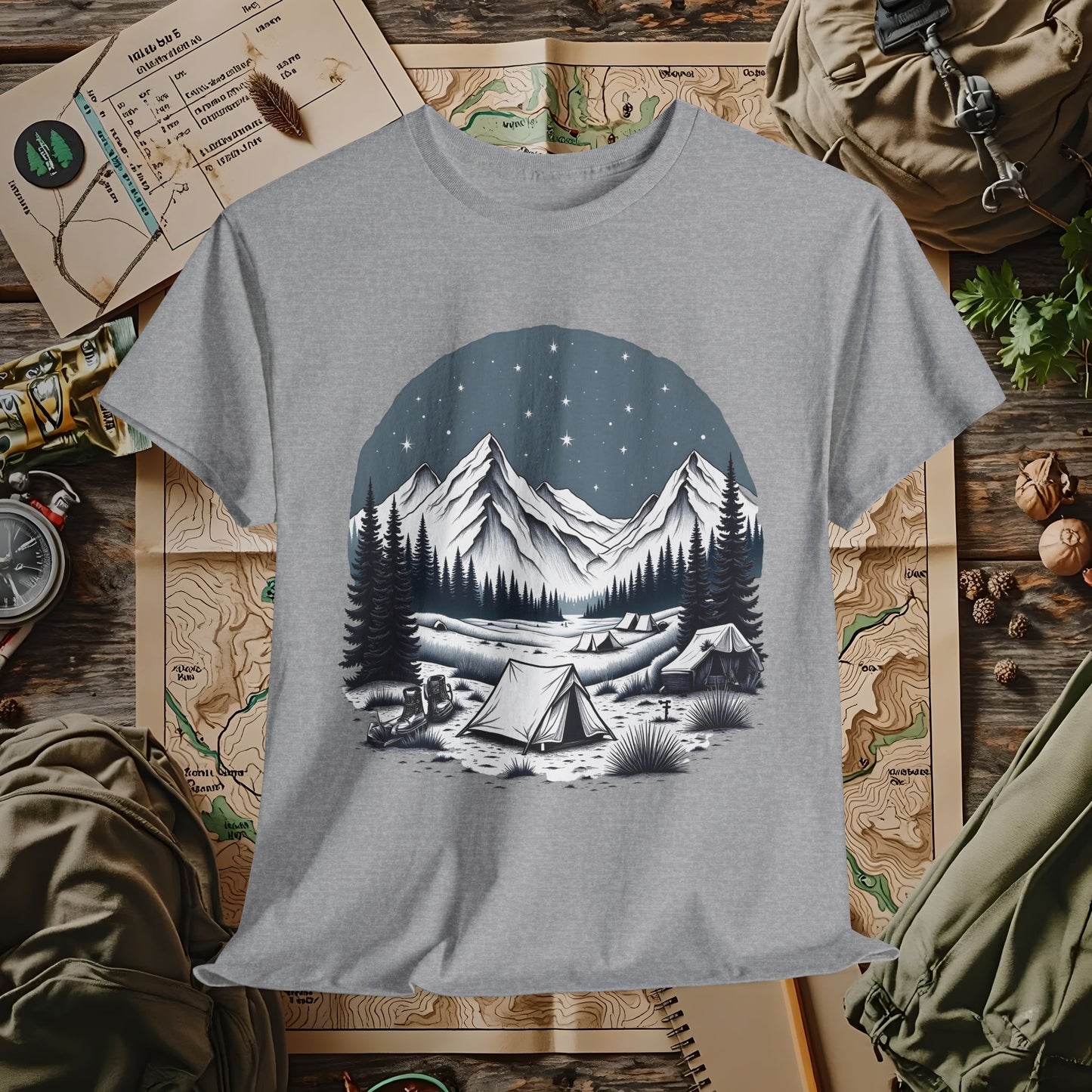Rustic Outdoor Adventure T-Shirts | Camping, Hiking, Rafting & Kayaking Tees for Nature Lovers