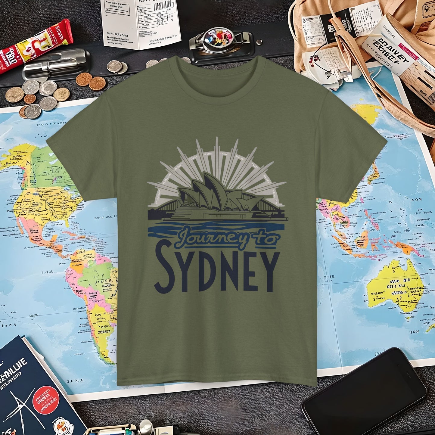 Sydney Elegance Air Travel T-Shirts | Jetsetter, Airport, and International Flight Tees