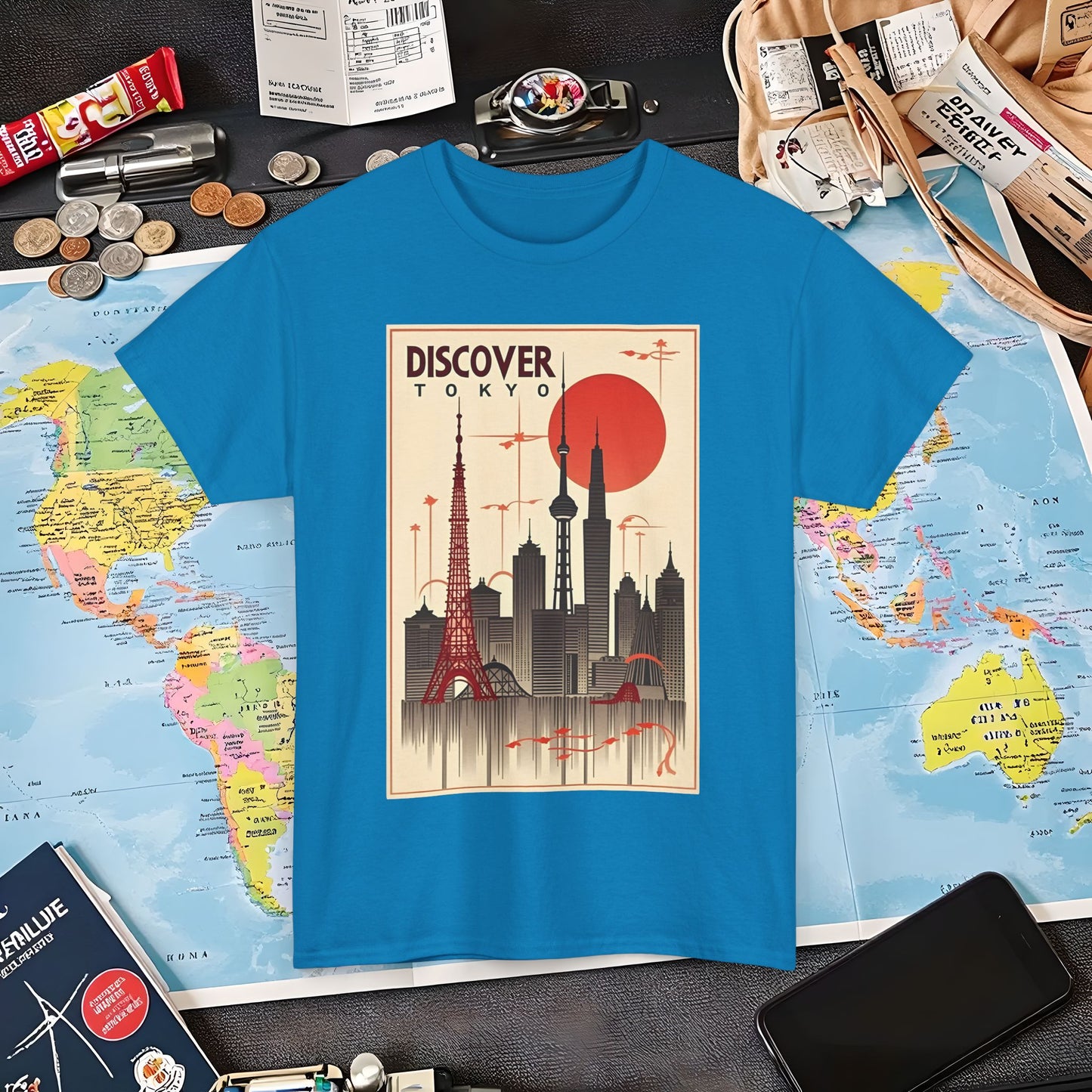 Tokyo Art Deco Air Travel T-Shirts | Jetsetter, Airport, and International Flight Tees