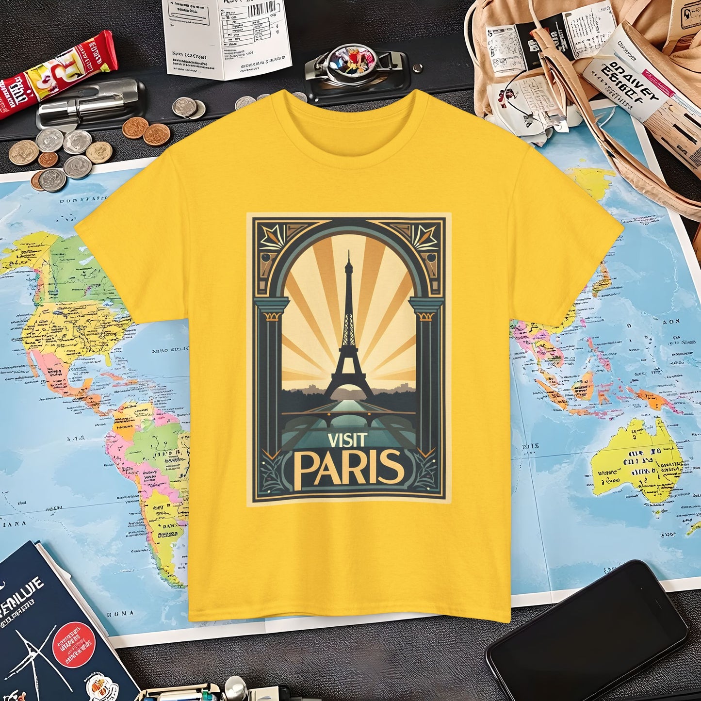 Paris Elegance Air Travel T-Shirts | Jetsetter, Airport, and International Flight Tees