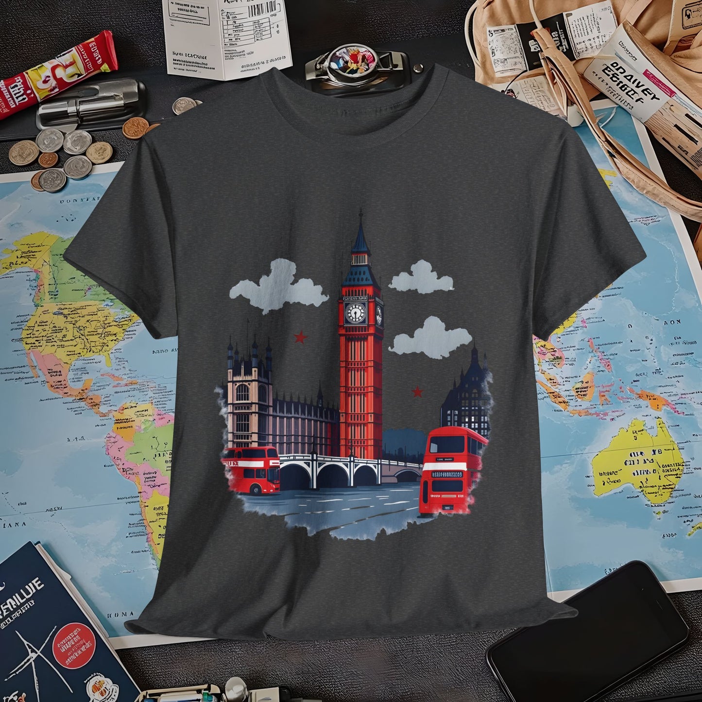 London Vibes Air Travel T-Shirts | Jetsetter, Airport, and International Flight Tees