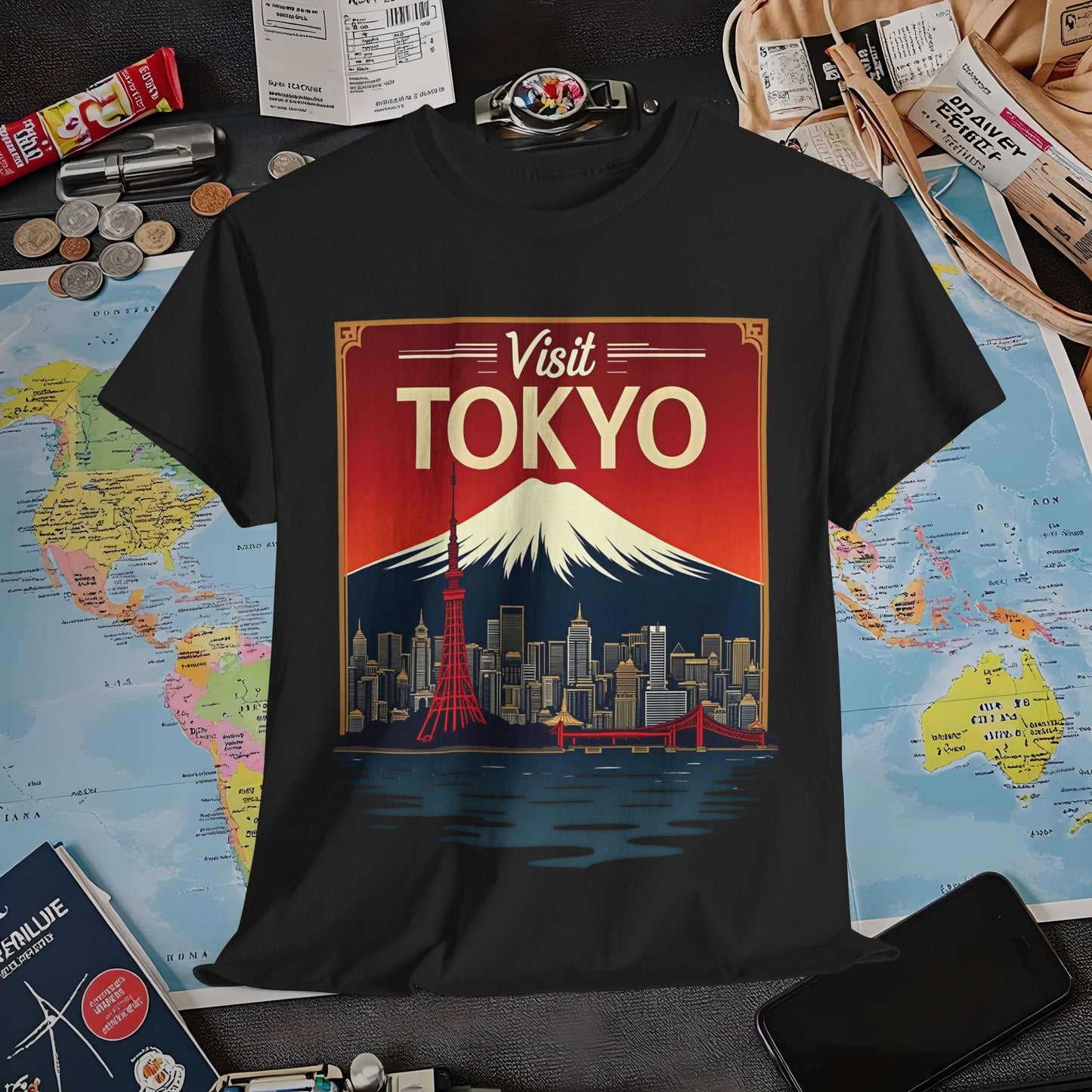 Visit Tokyo Air Travel T-Shirts | Jetsetter, Airport, and International Flight Tees