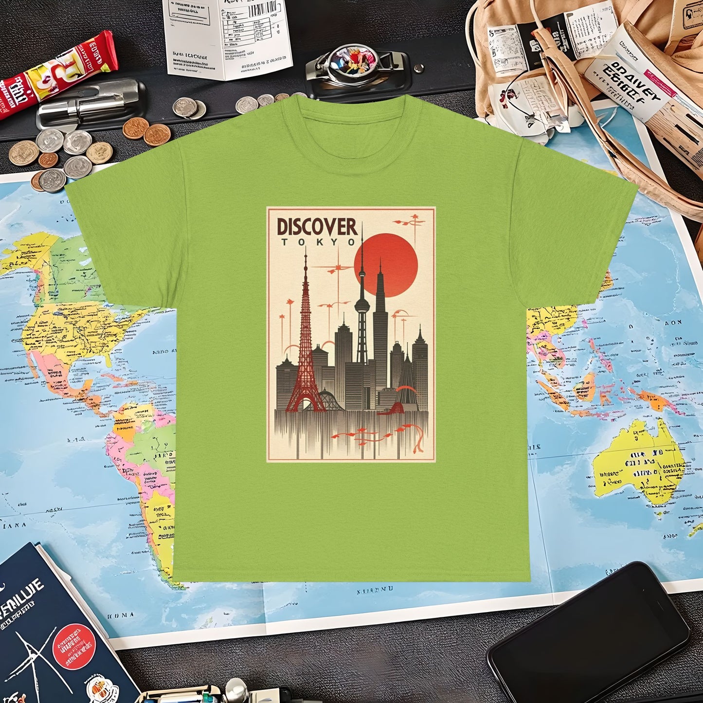 Tokyo Art Deco Air Travel T-Shirts | Jetsetter, Airport, and International Flight Tees