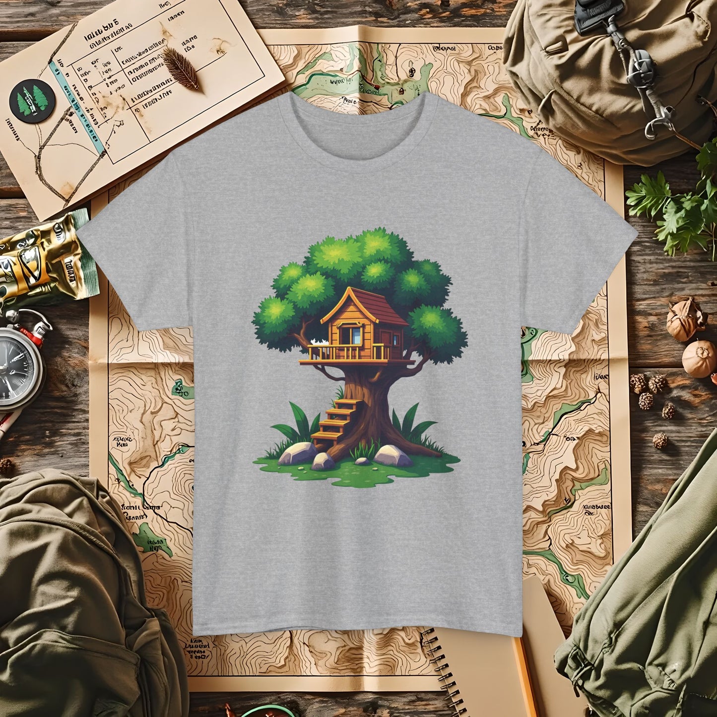 Pixel Treehouse Outdoor Adventure T-Shirts | Camping, Hiking, Rafting & Kayaking Tees for Nature Lovers