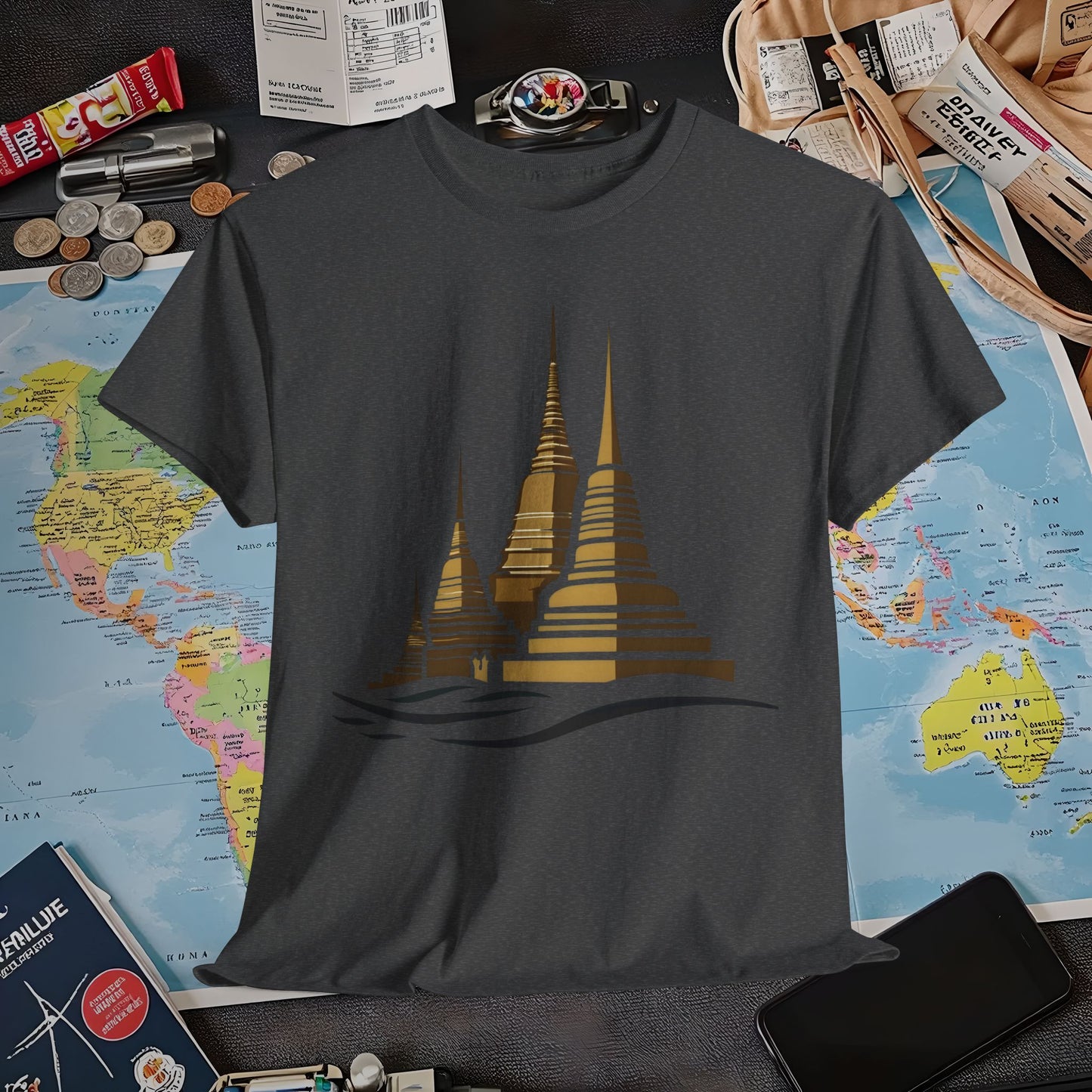 Temple Elegance Air Travel T-Shirts | Jetsetter, Airport, and International Flight Tees