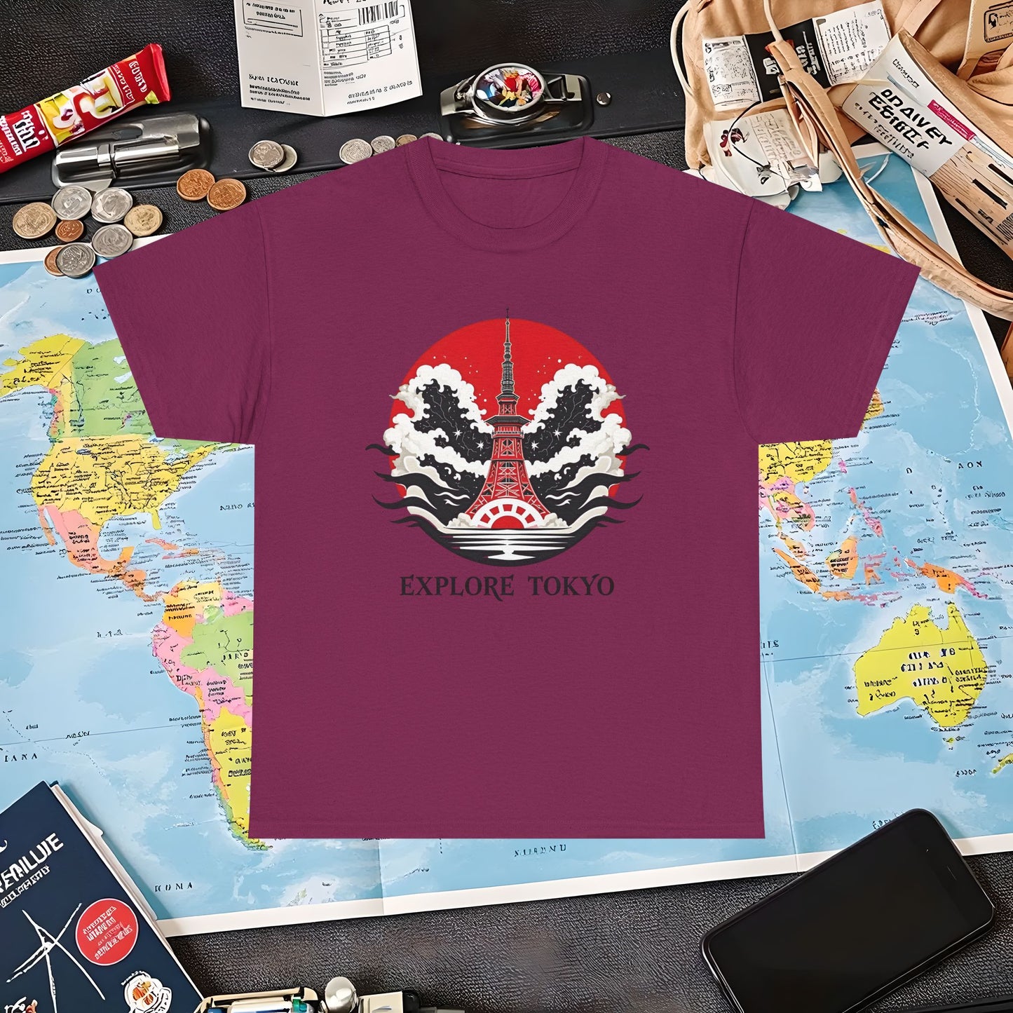 Tokyo Art Deco Air Travel T-Shirts | Jetsetter, Airport, and International Flight Tees