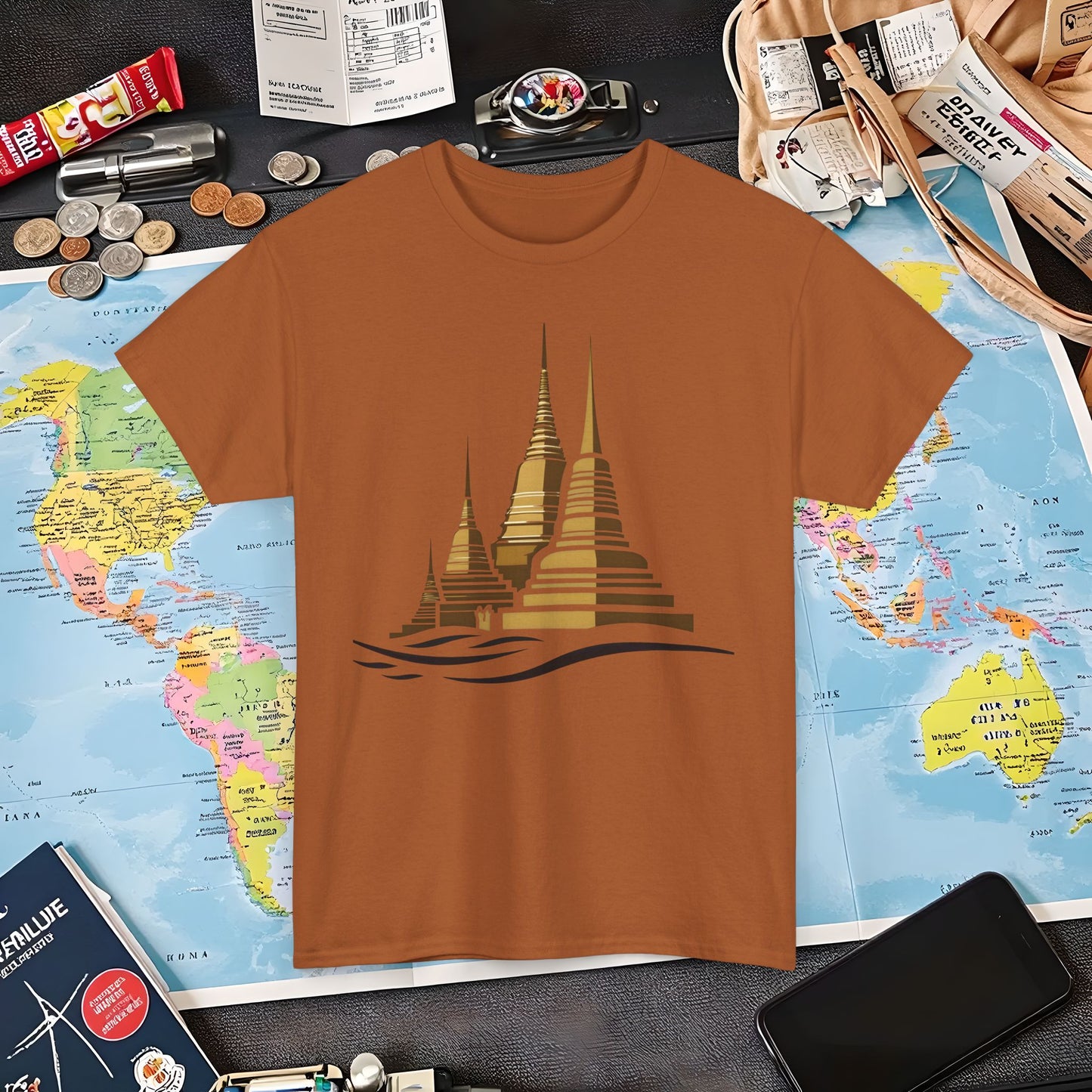 Temple Elegance Air Travel T-Shirts | Jetsetter, Airport, and International Flight Tees