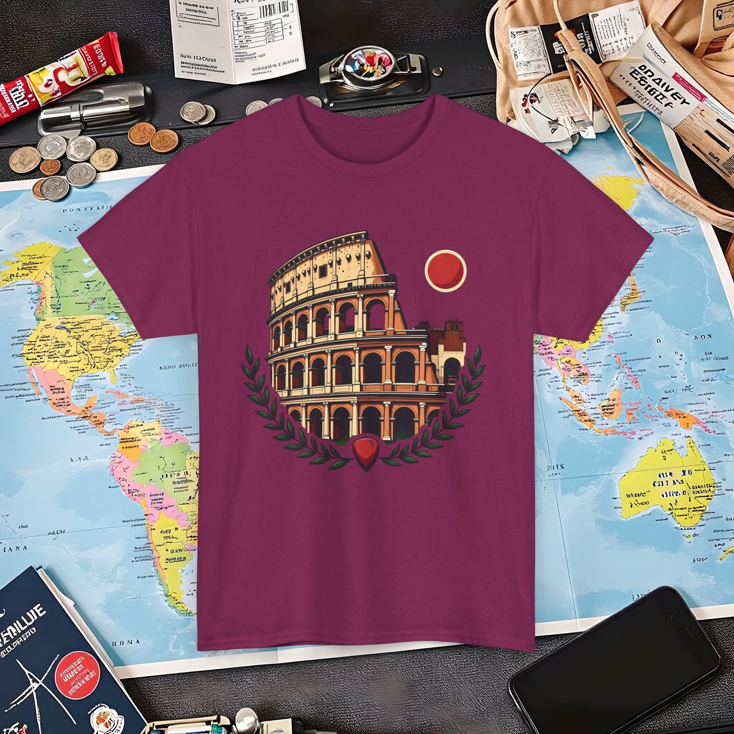 Roman Heritage Air Travel T-Shirts | Jetsetter, Airport, and International Flight Tees