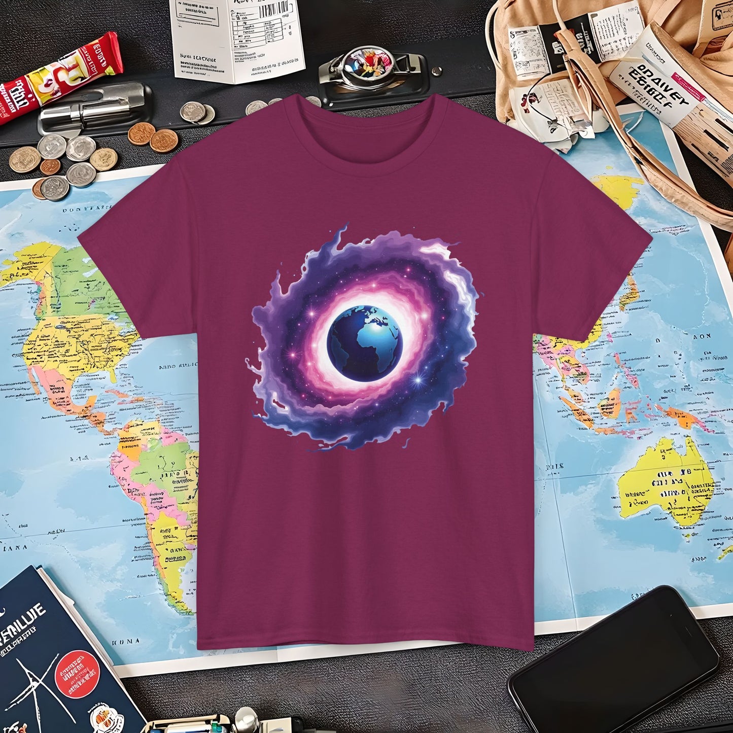 Cosmic Journey Air Travel T-Shirts | Jetsetter, Airport, and International Flight Tees