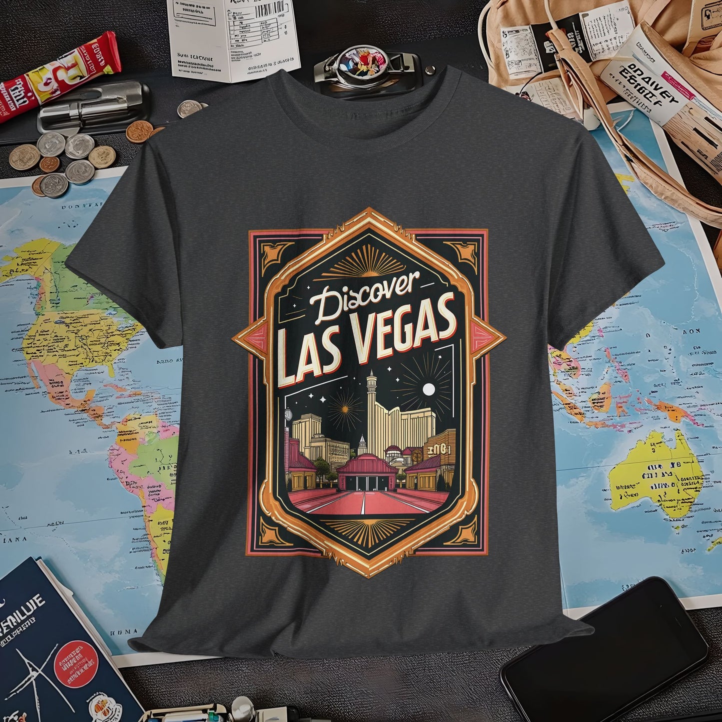 Las Vegas Glamour Air Travel T-Shirts | Jetsetter, Airport, and International Flight Tees