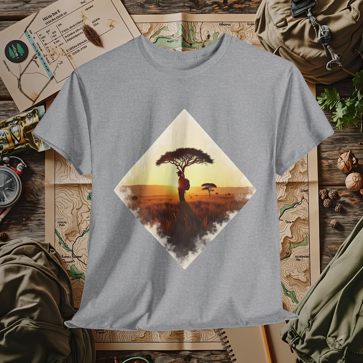 Savannah Journey Outdoor Adventure T-Shirts | Camping, Hiking, Rafting & Kayaking Tees for Nature Lovers