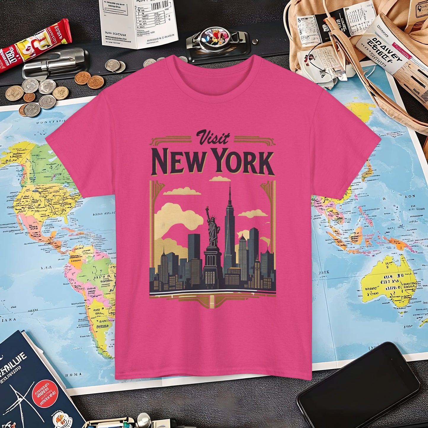 Art Deco NYC Air Travel T-Shirts | Jetsetter, Airport, and International Flight Tees