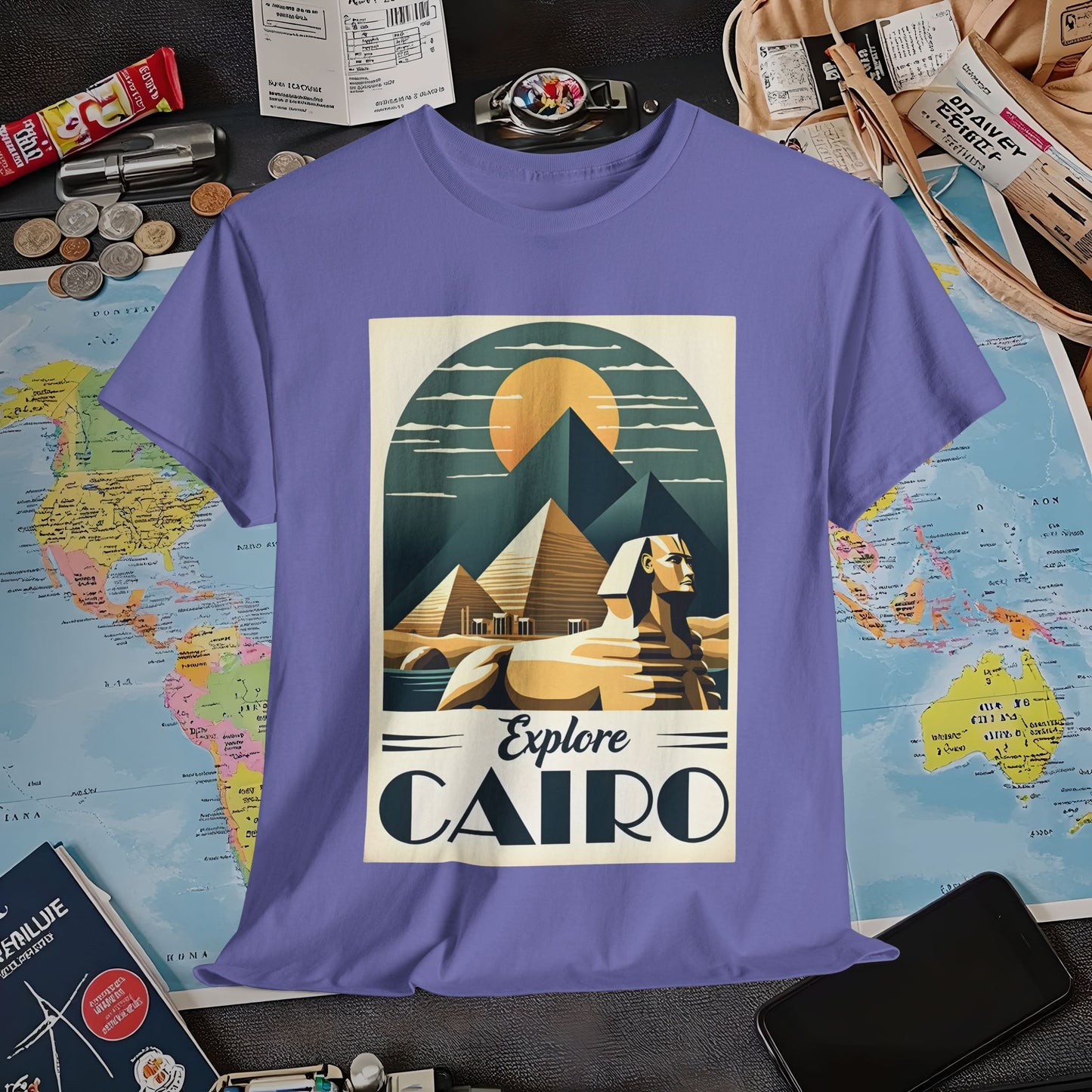 Cairo Elegance Air Travel T-Shirts | Jetsetter, Airport, and International Flight Tees