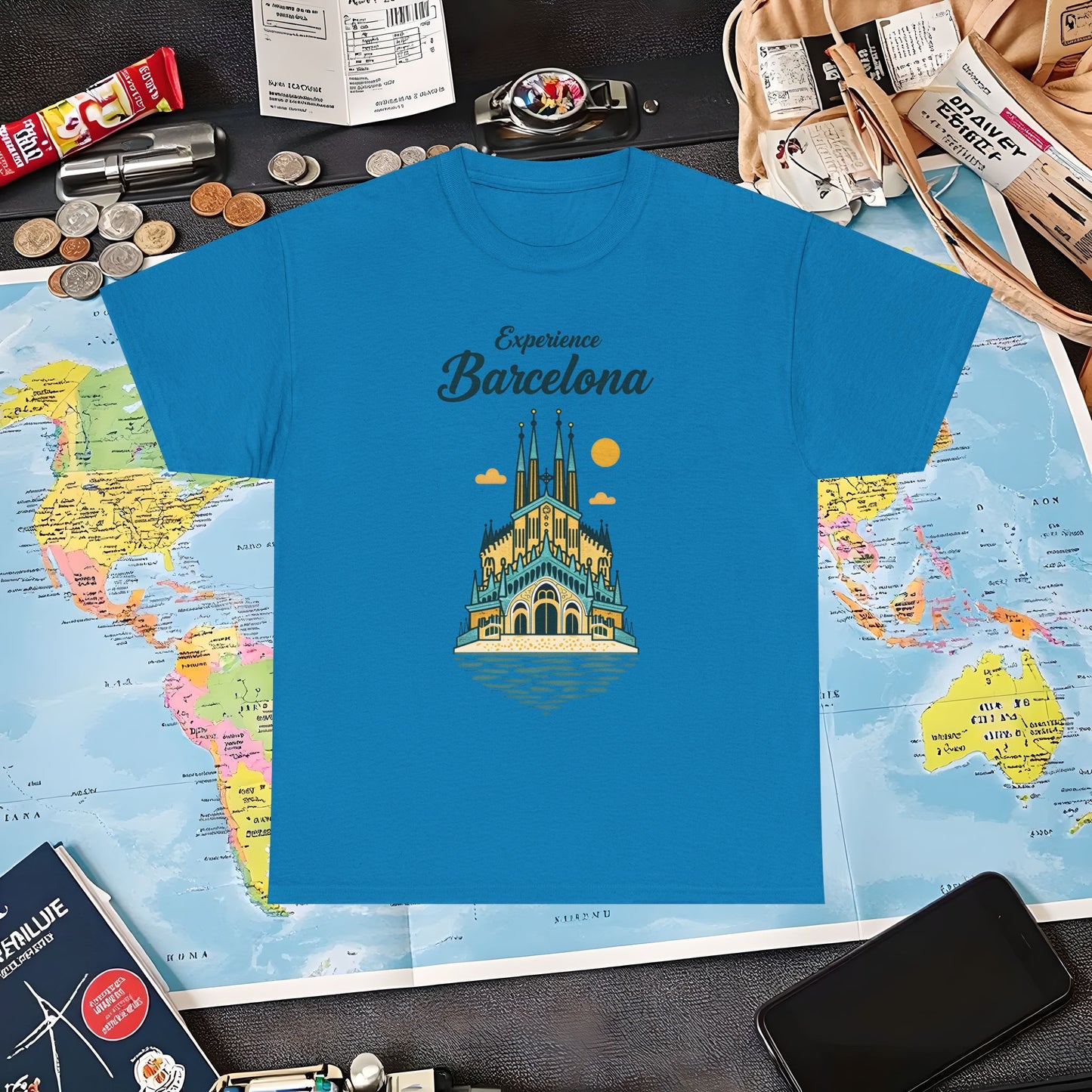 Barcelona Beauty Air Travel T-Shirts | Jetsetter, Airport, and International Flight Tees