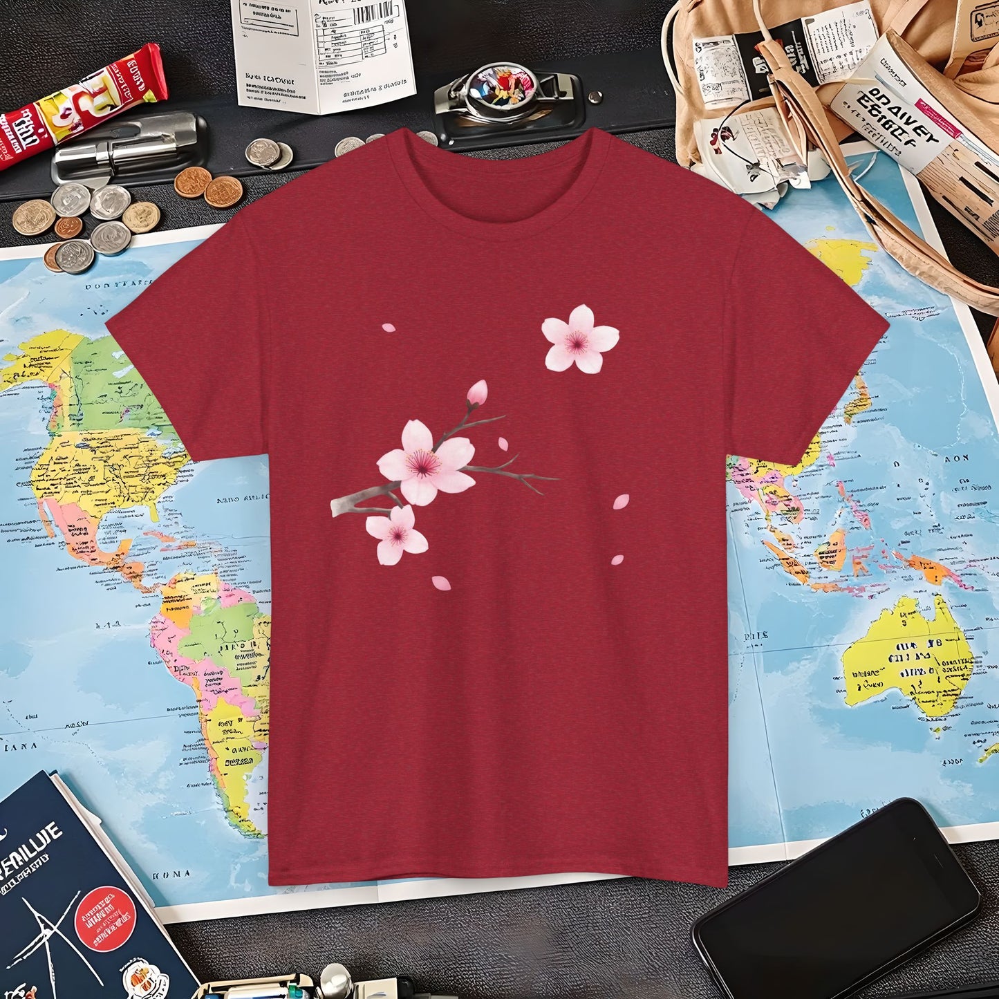 Cherry Blossom Air Travel T-Shirts | Jetsetter, Airport, and International Flight Tees