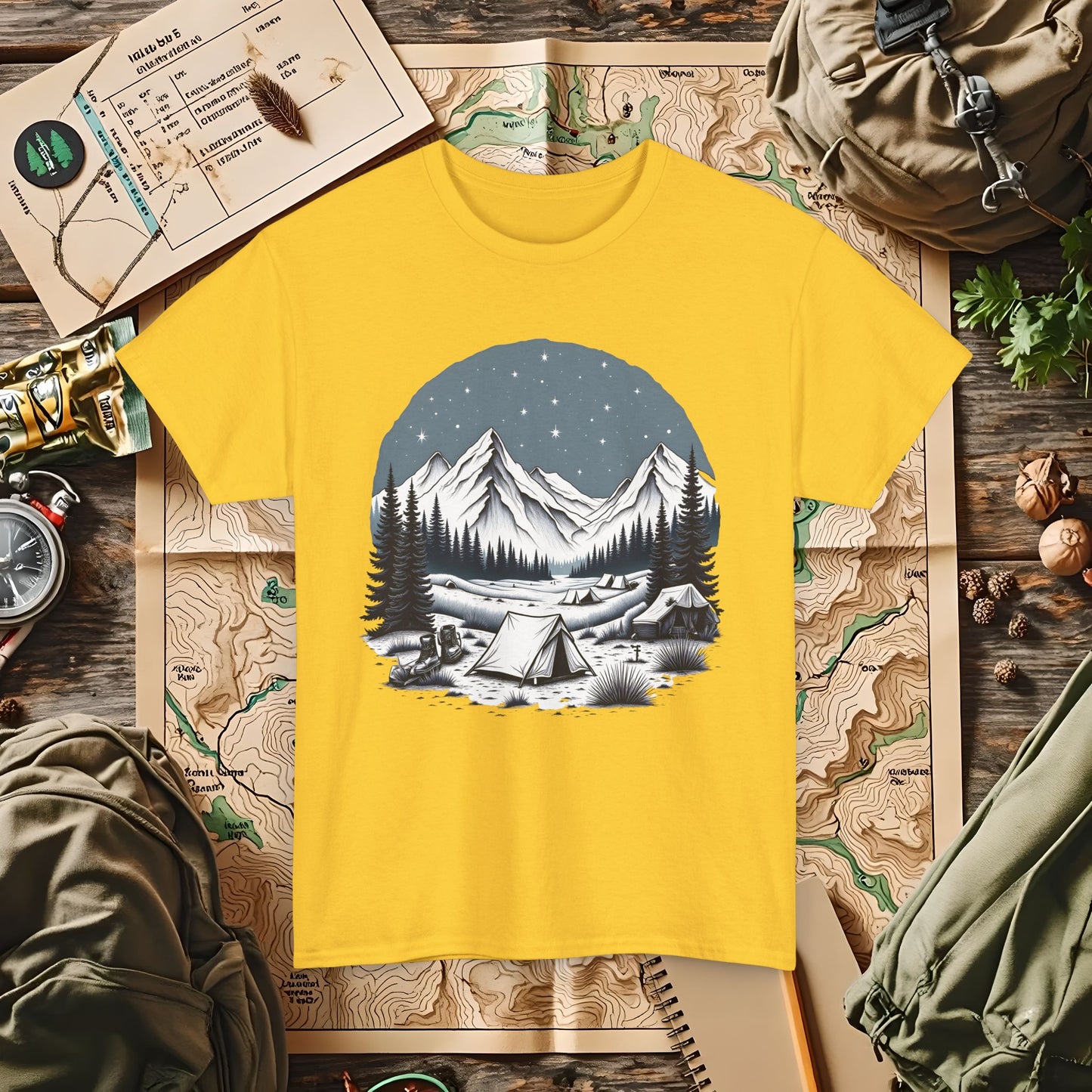 Rustic Outdoor Adventure T-Shirts | Camping, Hiking, Rafting & Kayaking Tees for Nature Lovers