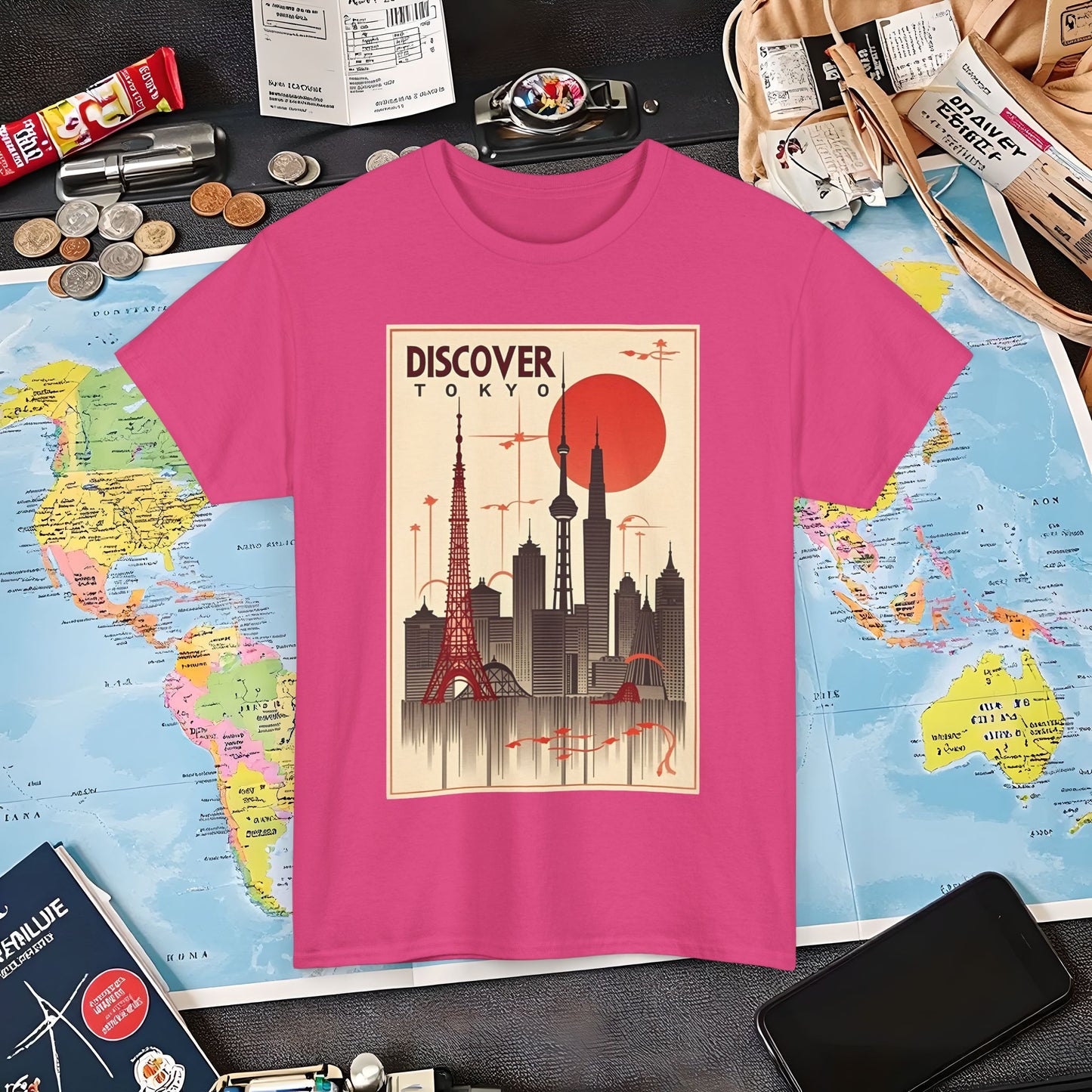Tokyo Art Deco Air Travel T-Shirts | Jetsetter, Airport, and International Flight Tees