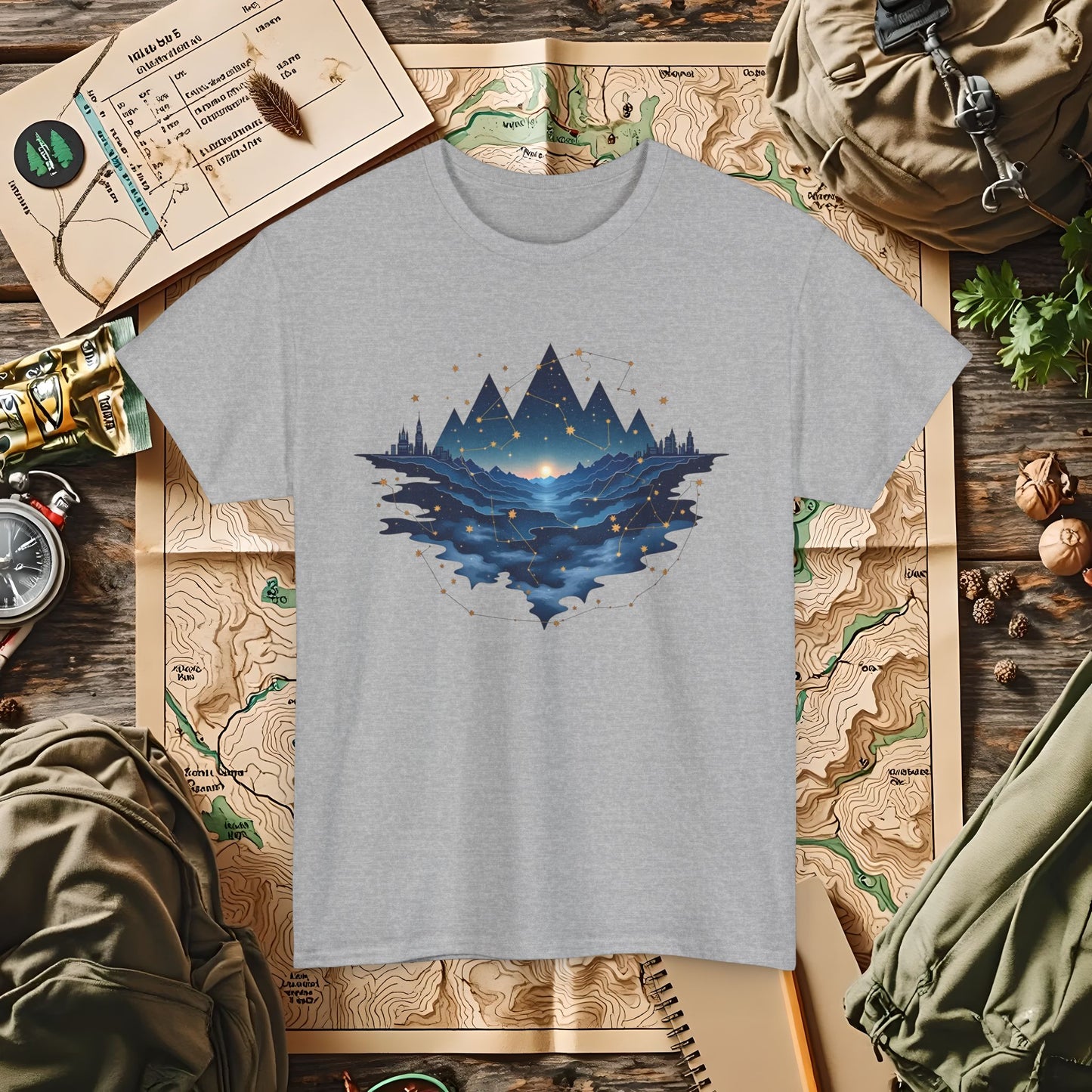 Celestial Landscapes Outdoor Adventure T-Shirts | Camping, Hiking, Rafting & Kayaking Tees for Nature Lovers