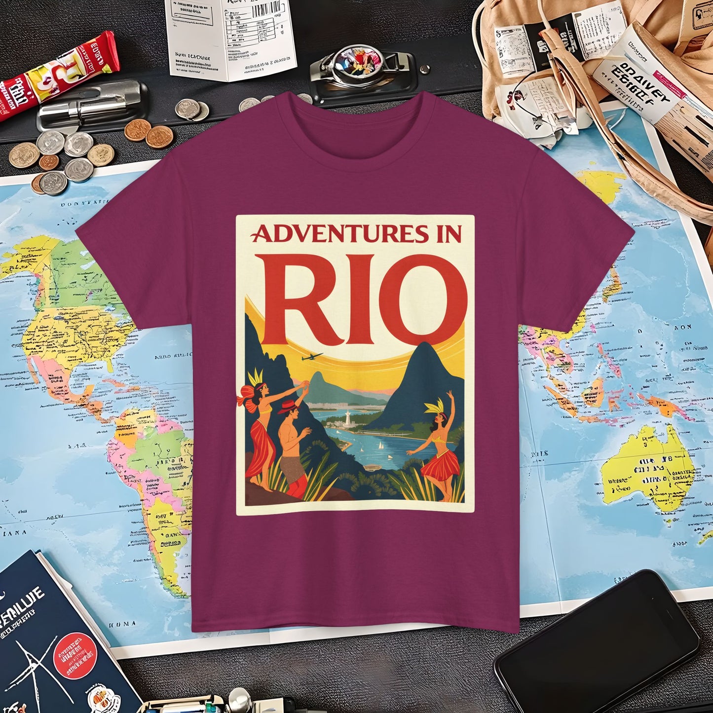 Rio Adventures Air Travel T-Shirts | Jetsetter, Airport, and International Flight Tees